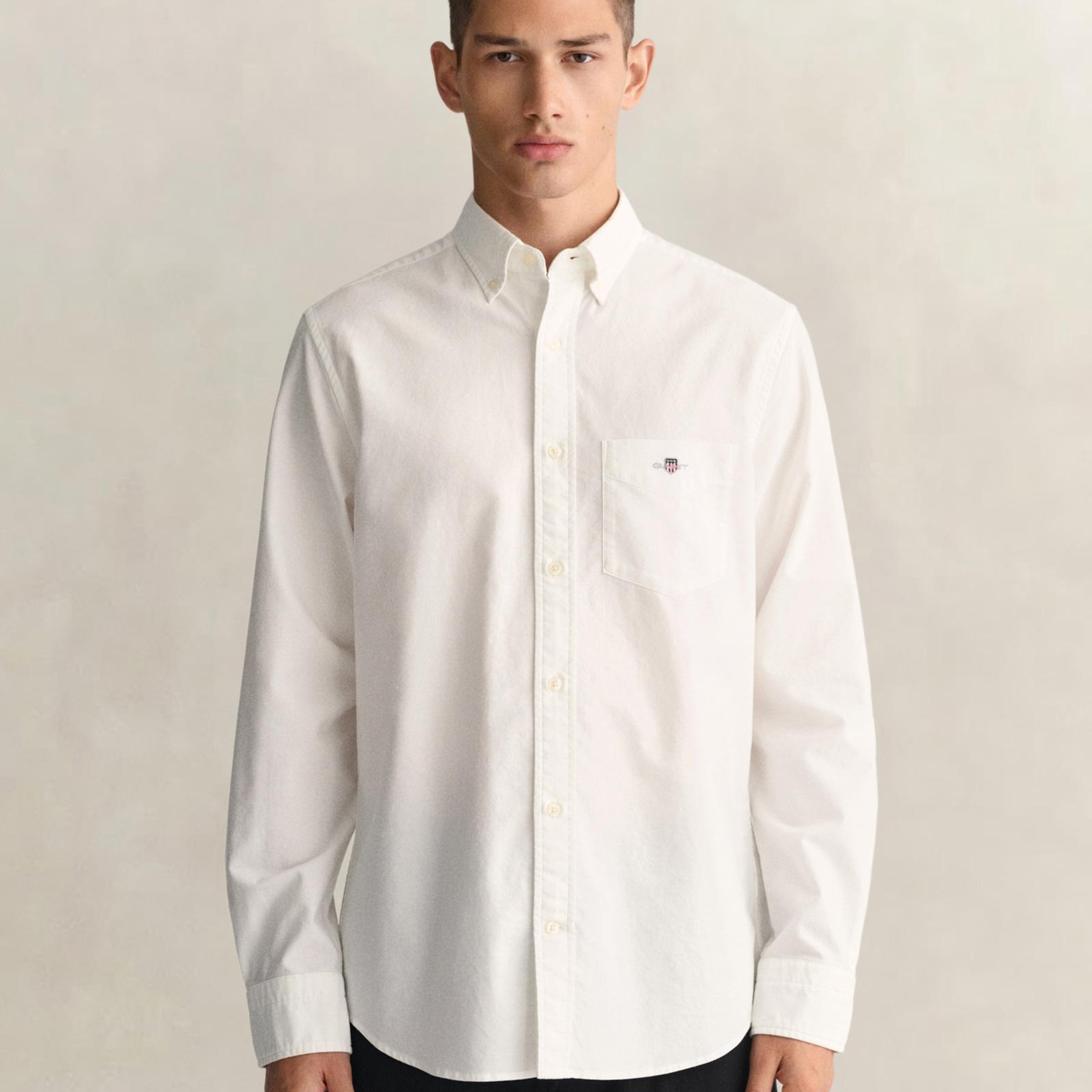 GANT Erkek Beyaz Regular Fit Oxford Gömlek