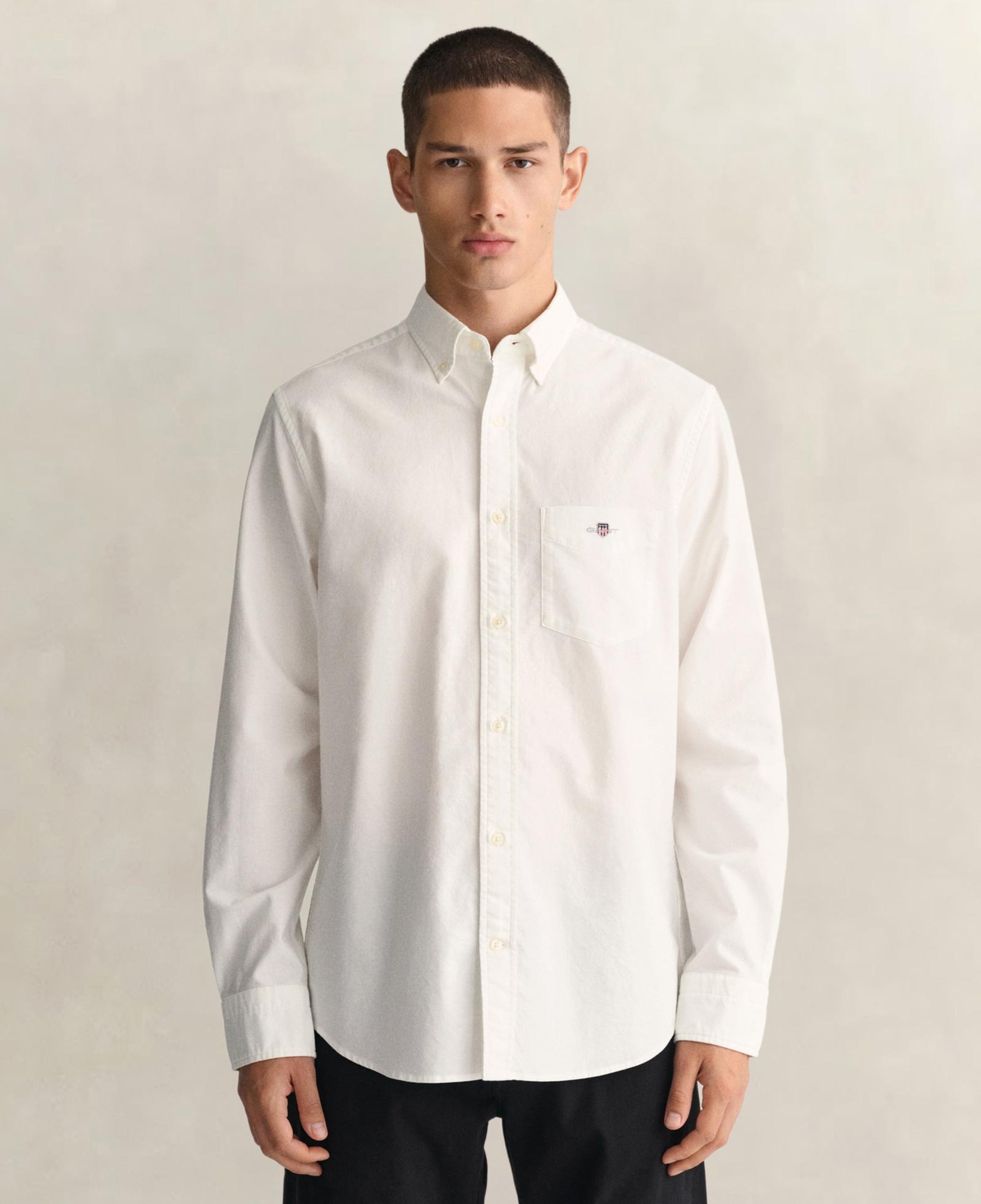 GANT Erkek Beyaz Regular Fit Oxford Gömlek