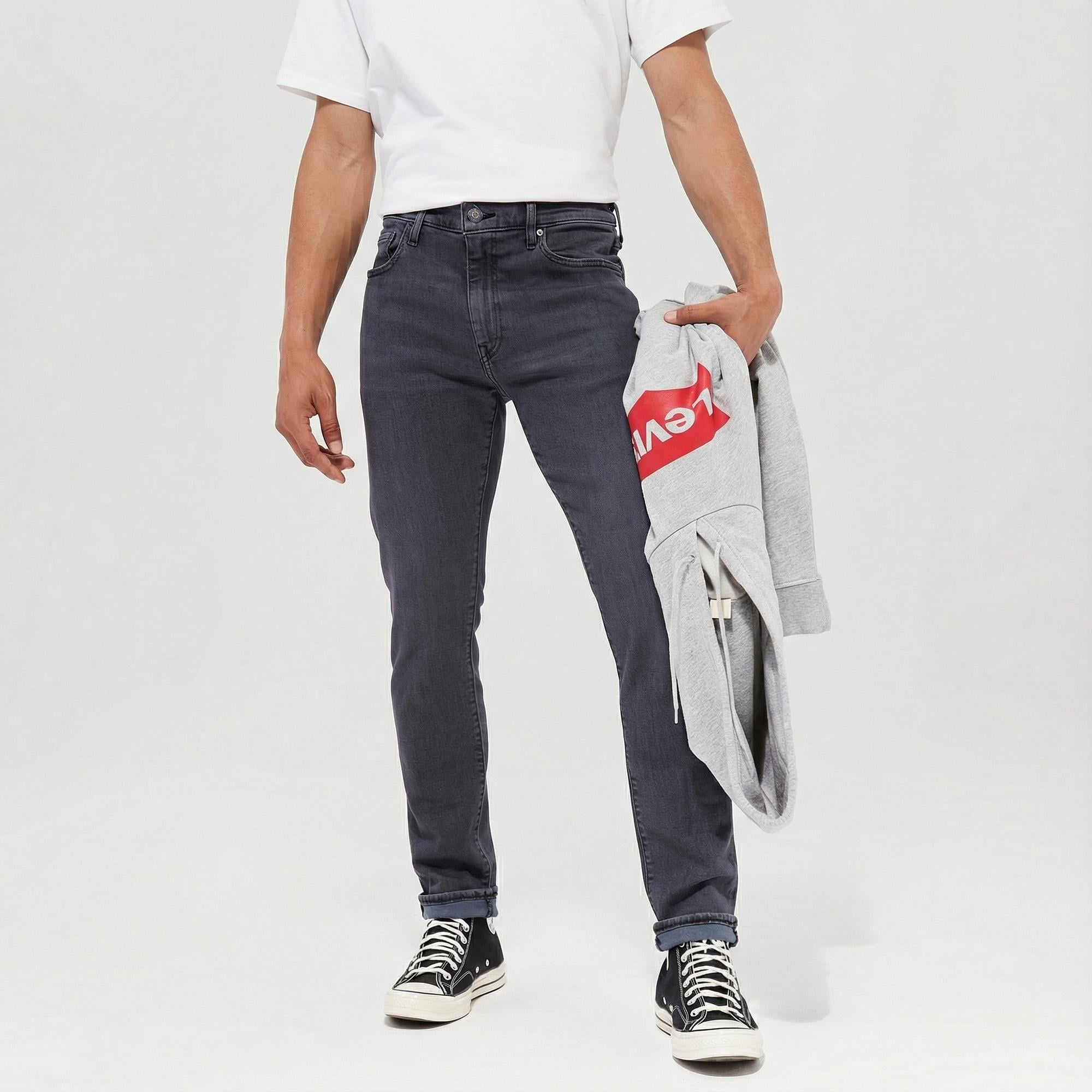 Levi's Slim Taper Dark Holl Denim Erkek Gri Jean