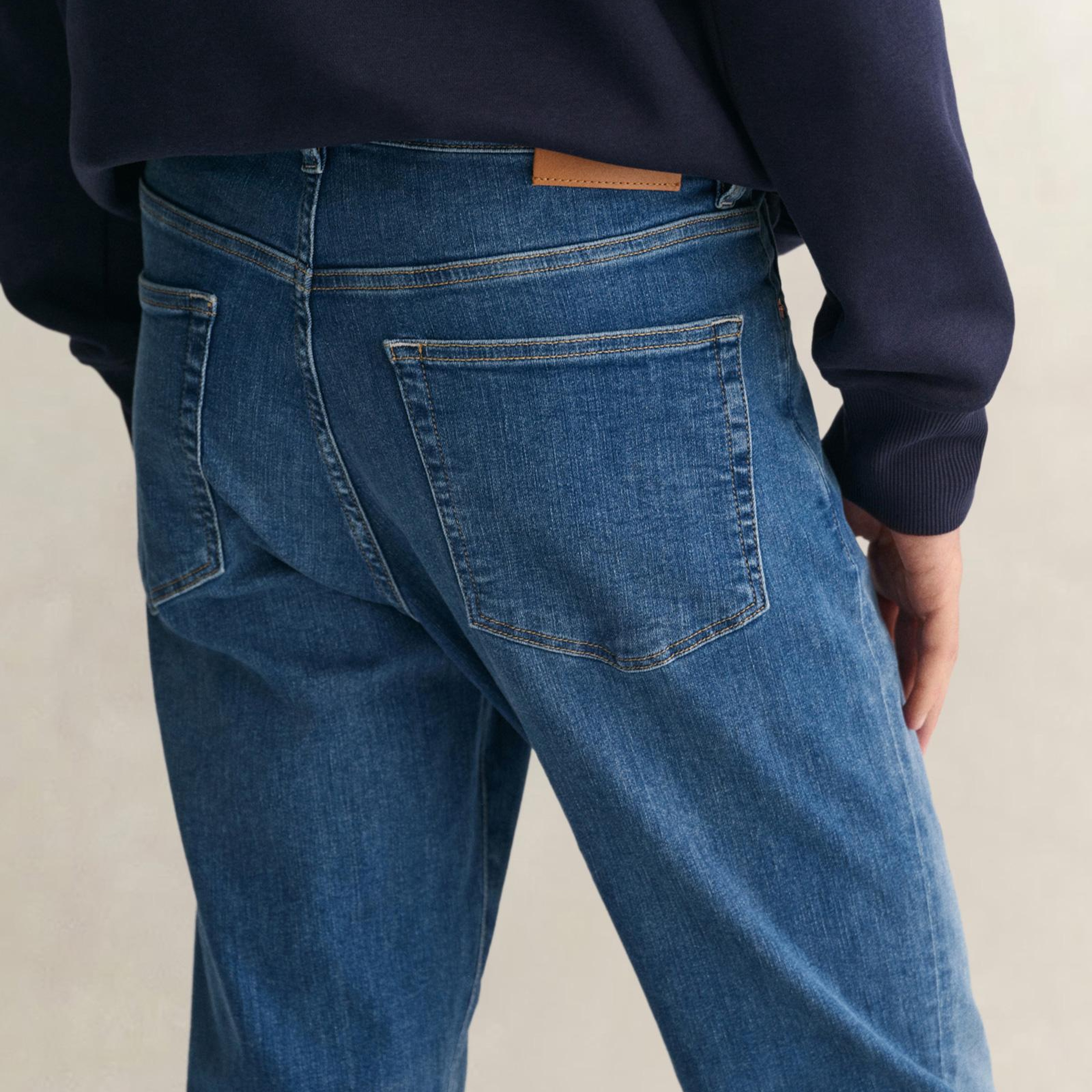 GANT Erkek Mavi Extra Slim Fit Jean Pantolon