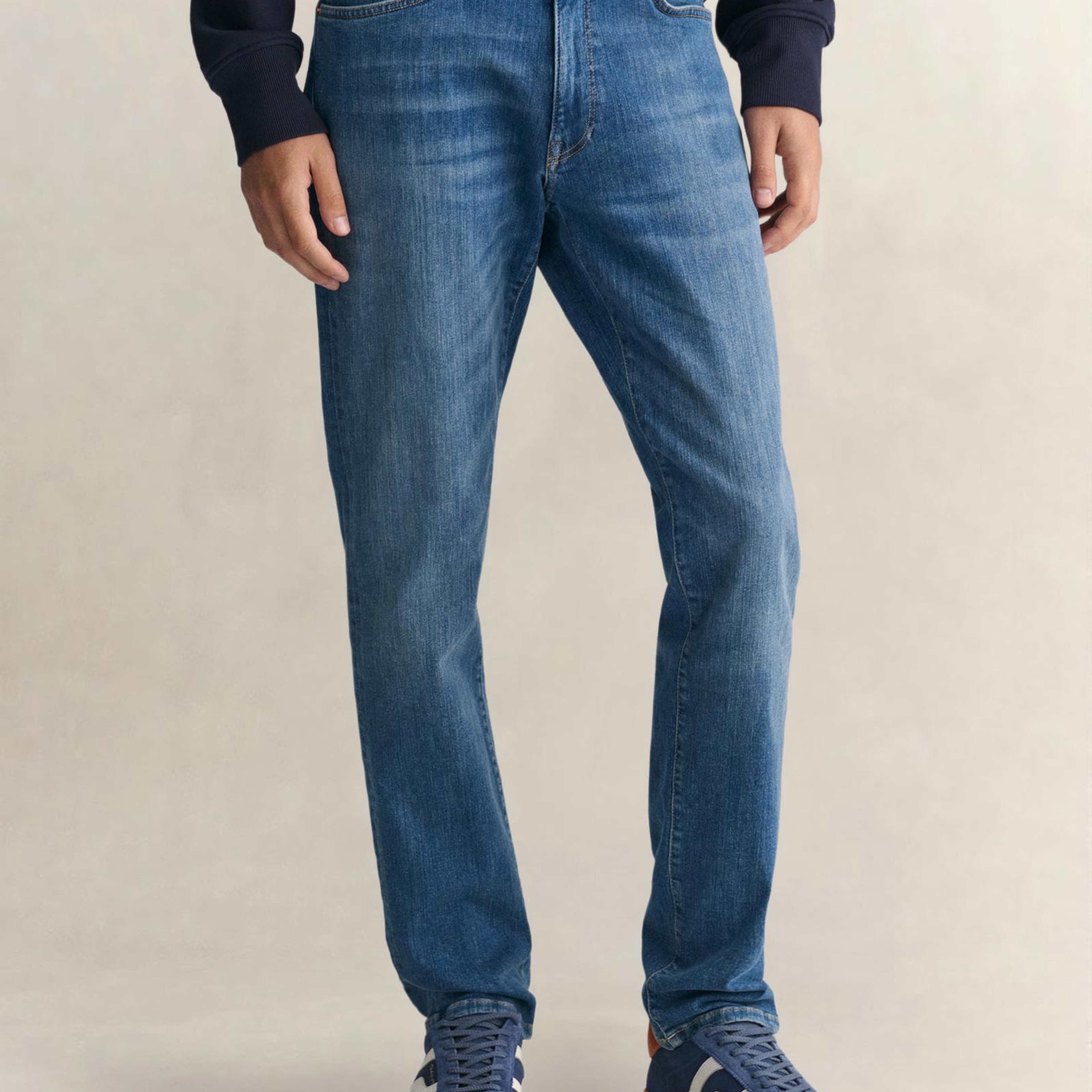 GANT Erkek Mavi Extra Slim Fit Jean Pantolon