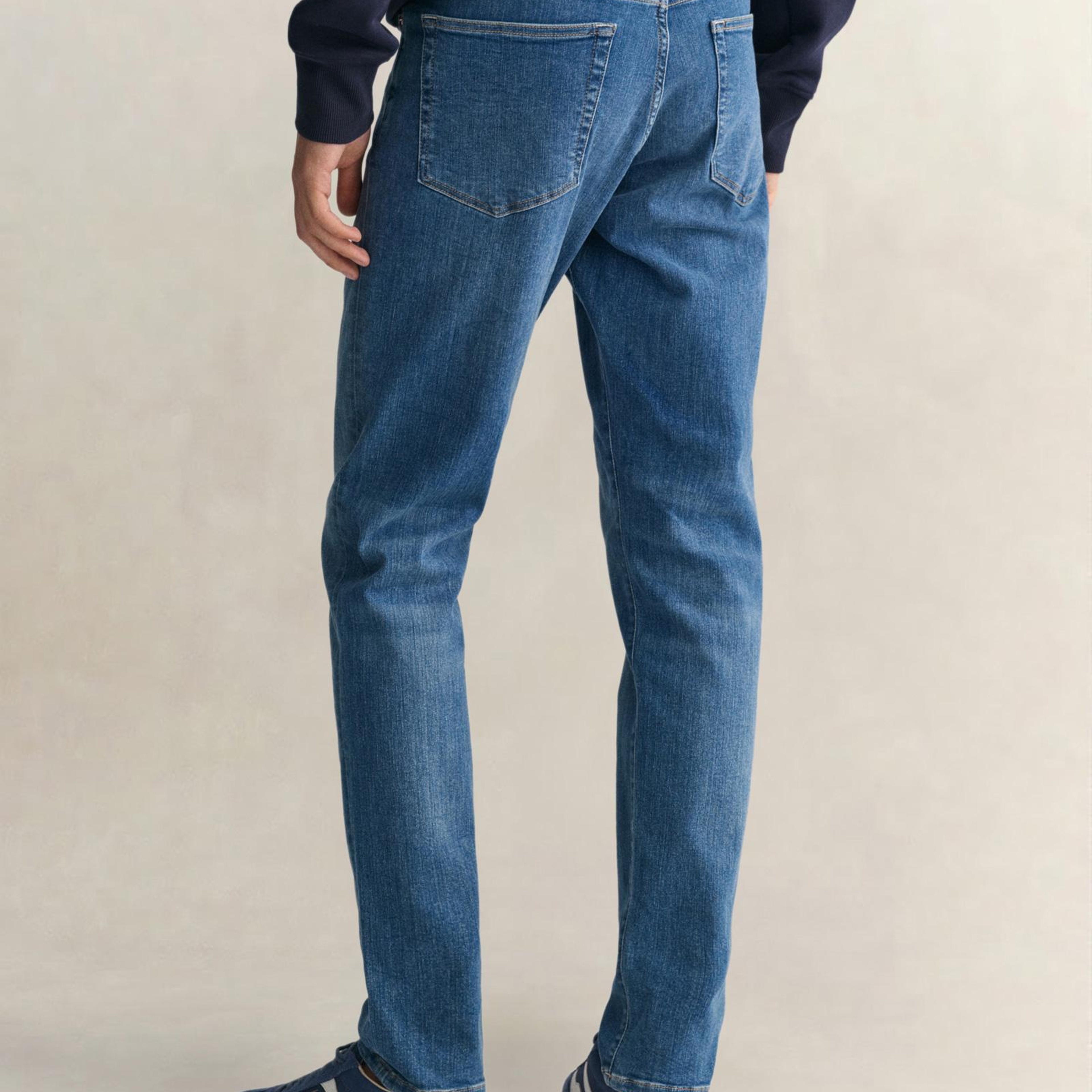 GANT Erkek Mavi Extra Slim Fit Jean Pantolon