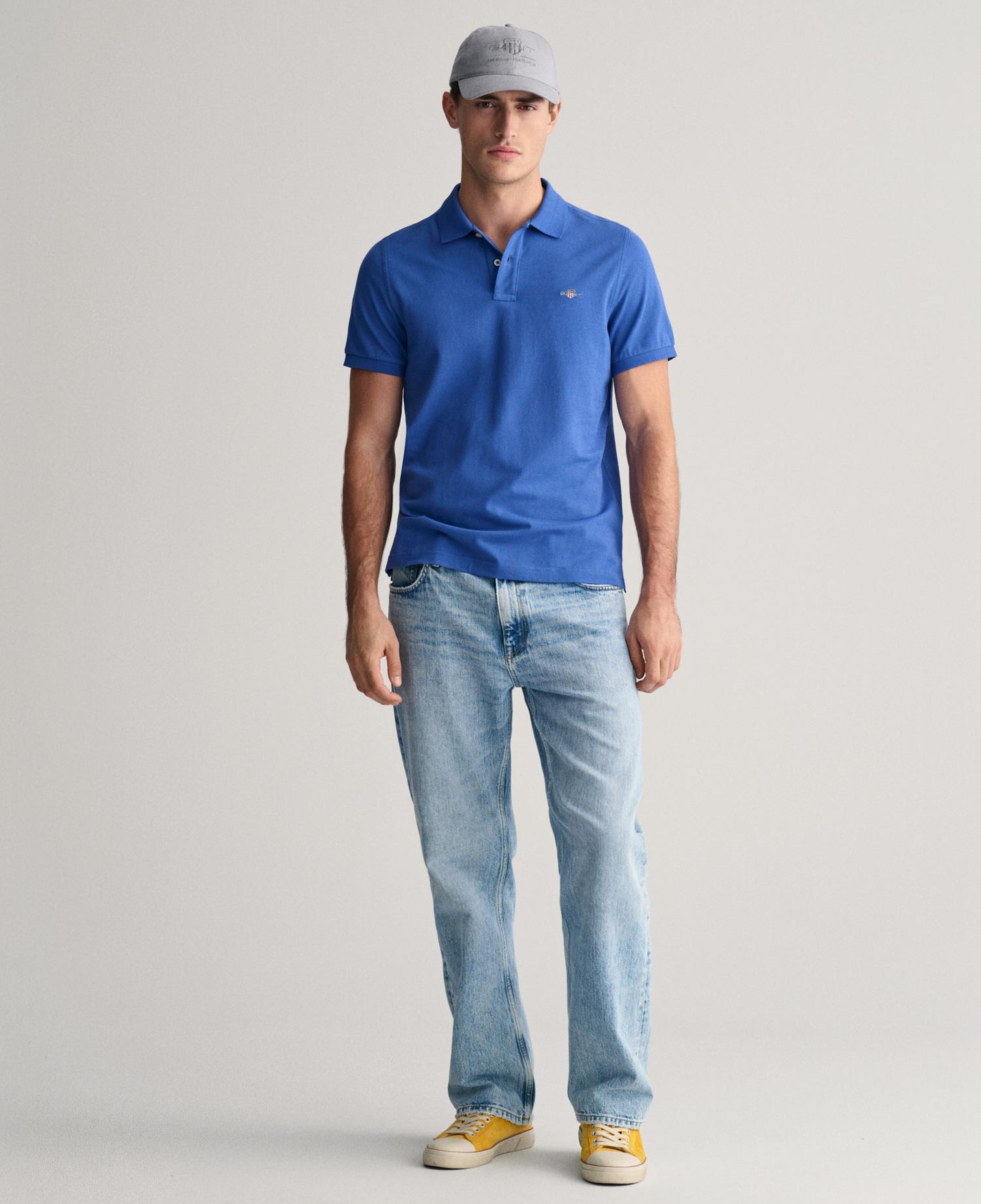 GANT Erkek Mavi Regular Fit Polo