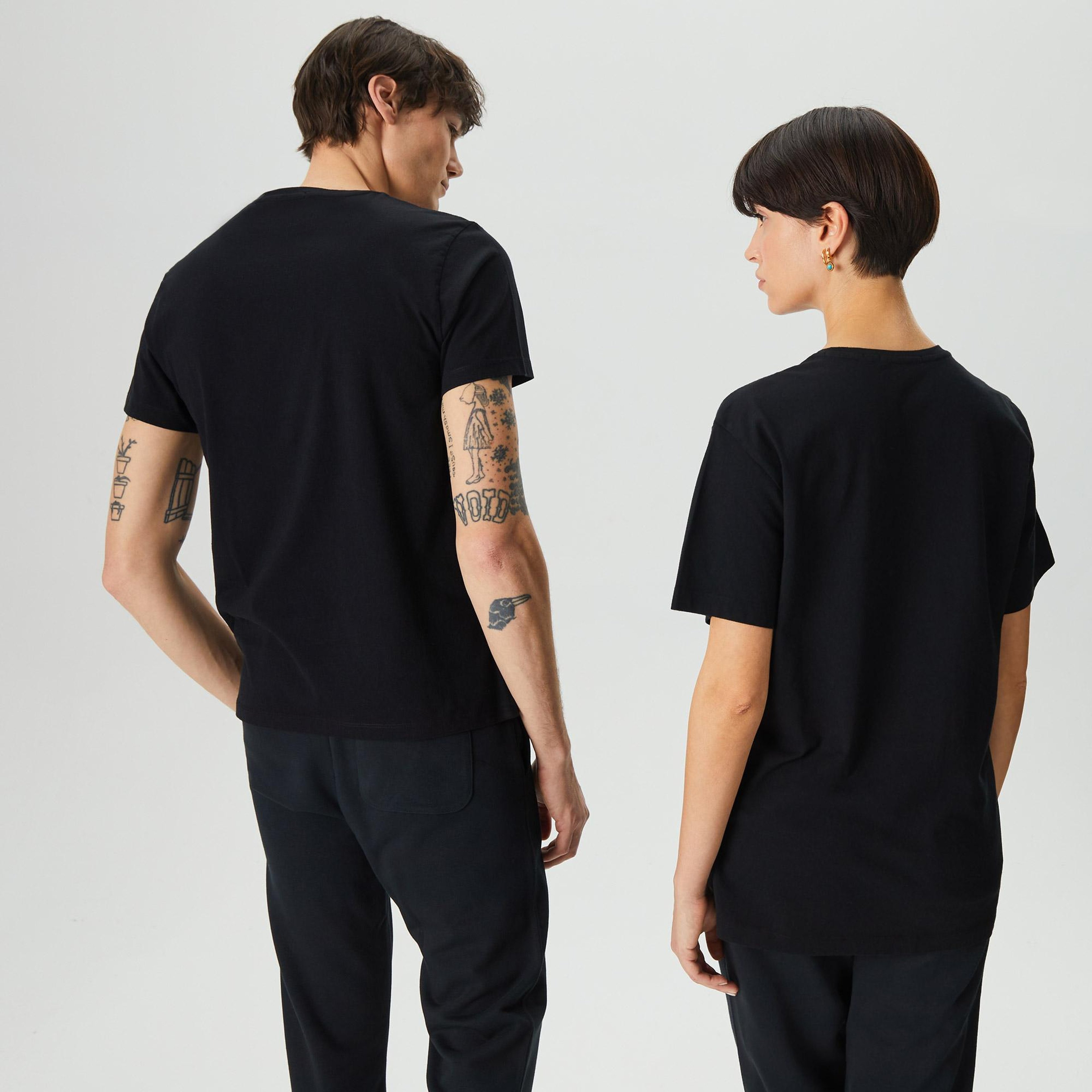 The Stay Line Ghost Print Unisex Siyah T-Shirt