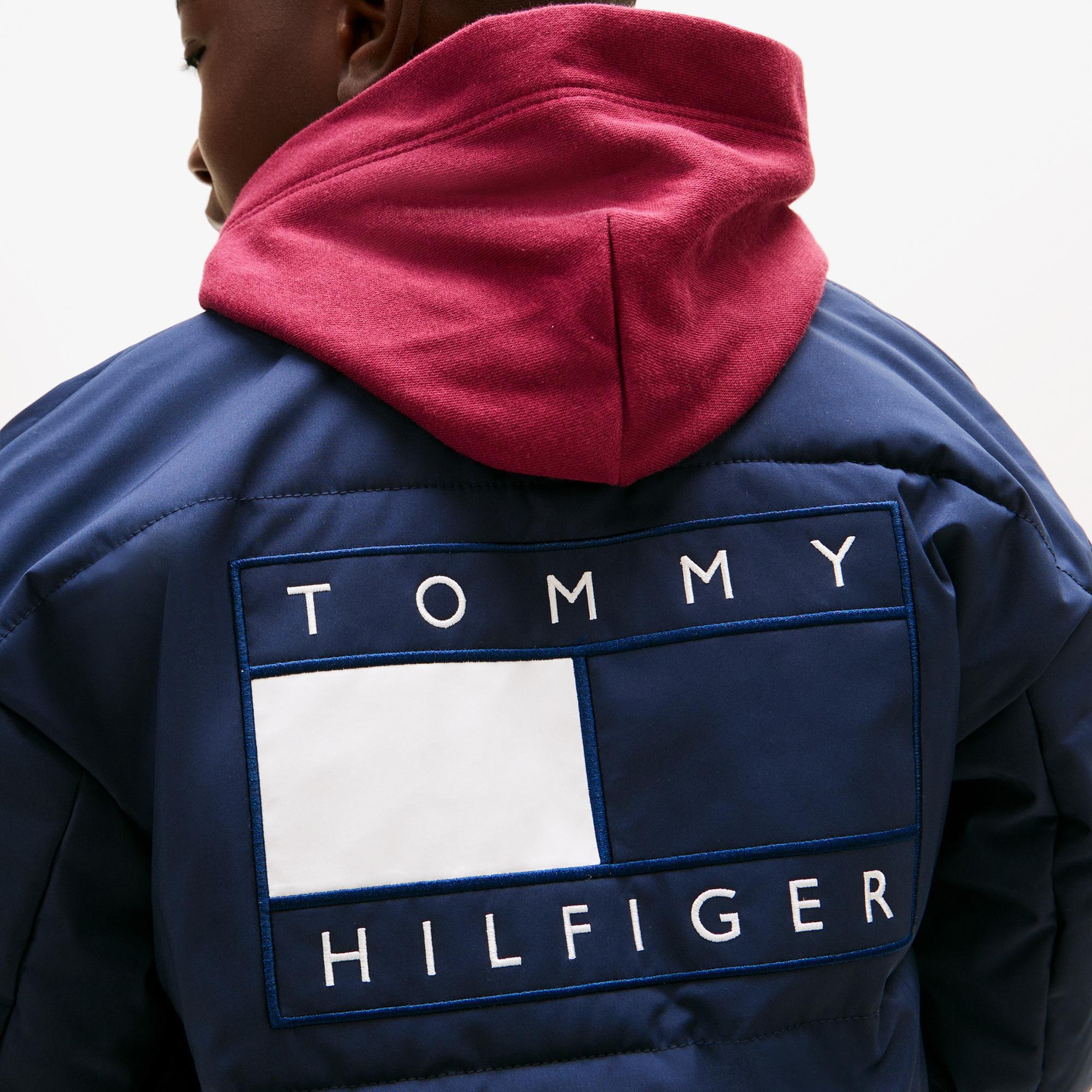 Tommy Hilfiger Padded Graphic Bomber Çocuk Mavi Ceket