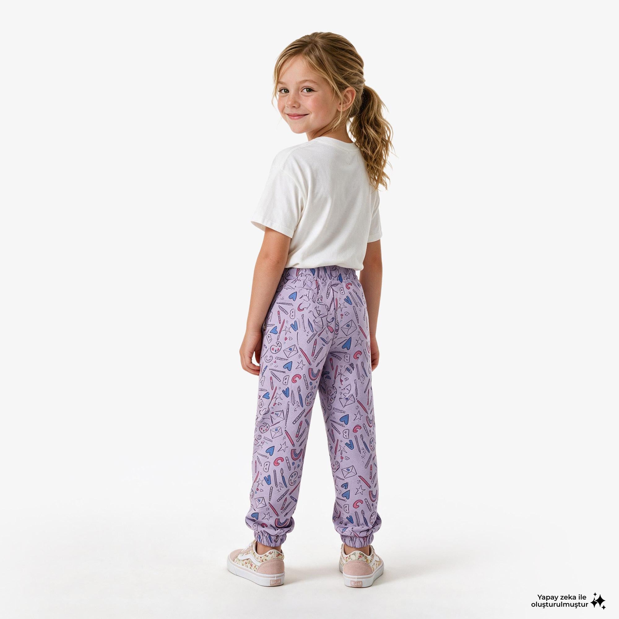 Gap V-Logo Çocuk Pembe Eşofman Altı