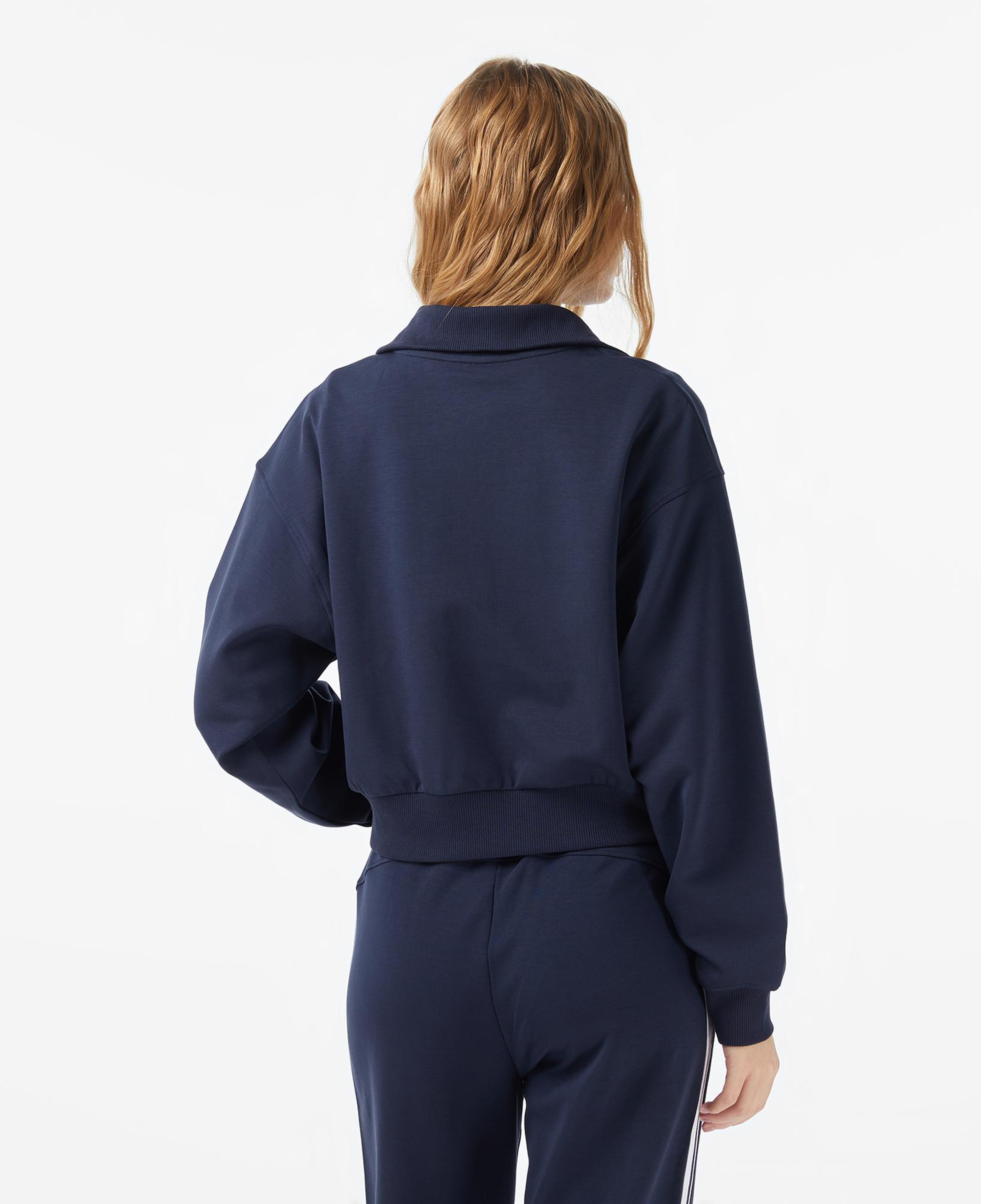 Anta Iconic Kadın Lacivert Yarım Fermuarlı Sweatshirt