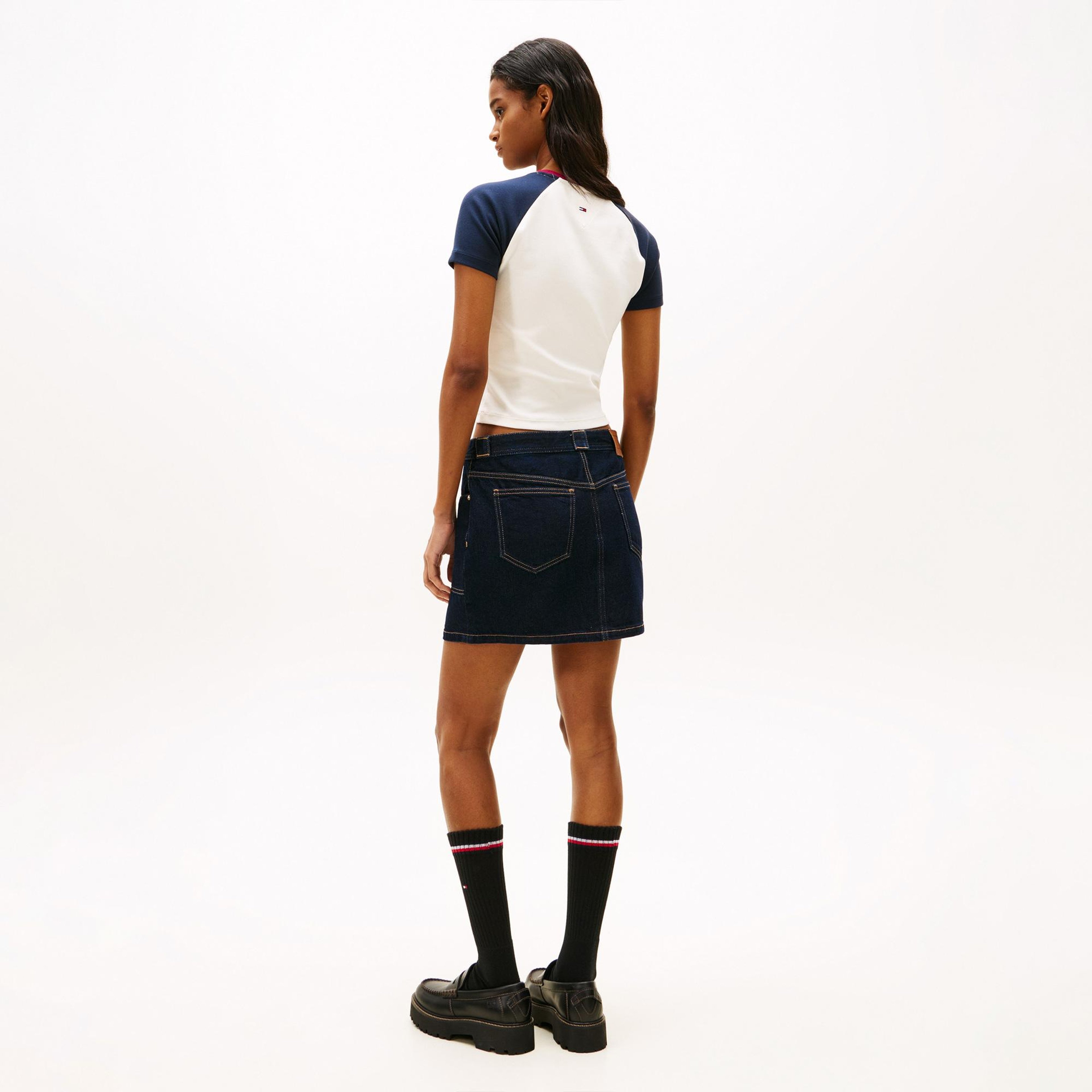 Tommy Hilfiger Slim Fit Miss Tommy Kadın Beyaz T-Shirt