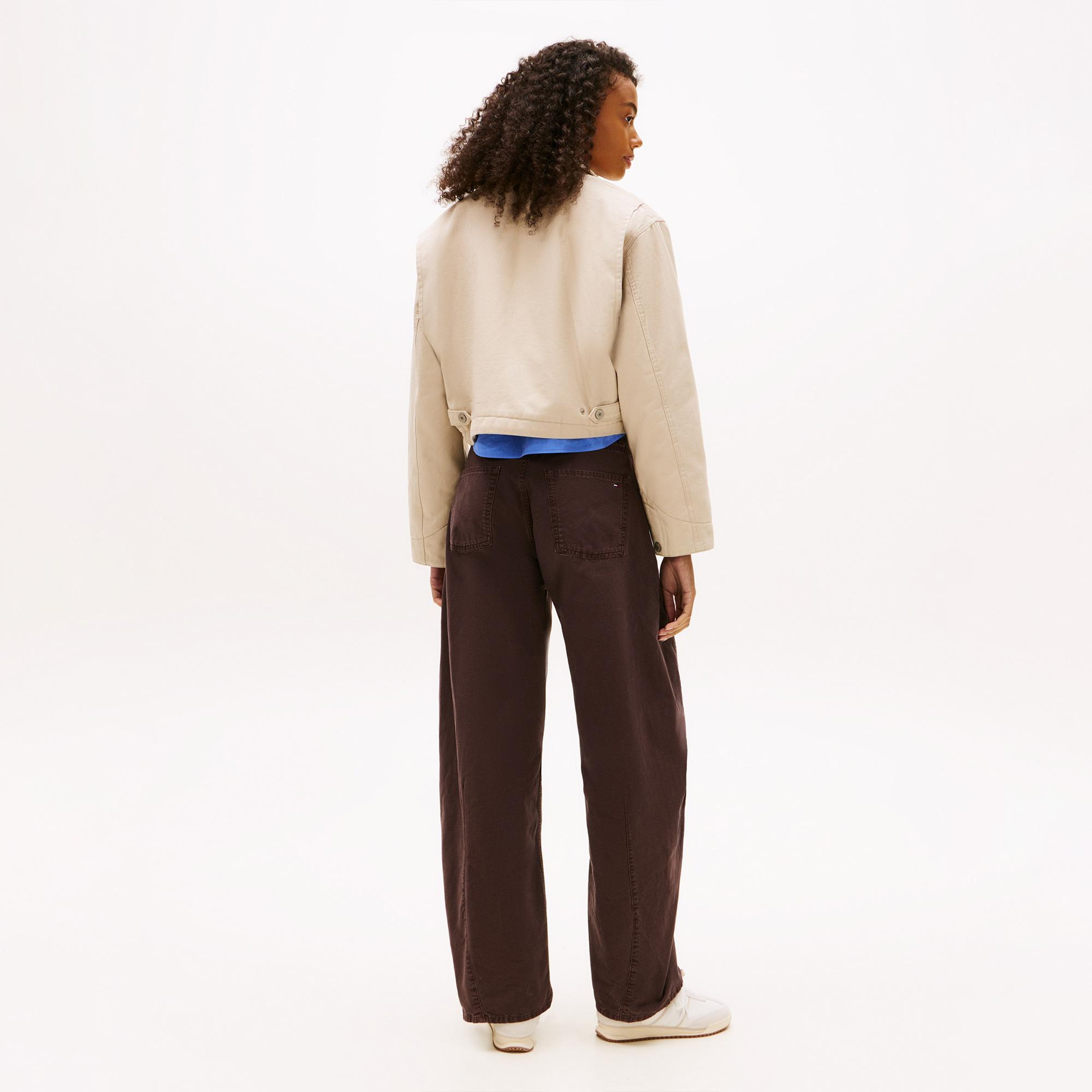 Tommy Hilfiger Cropped Workwear Kadın Bej Ceket
