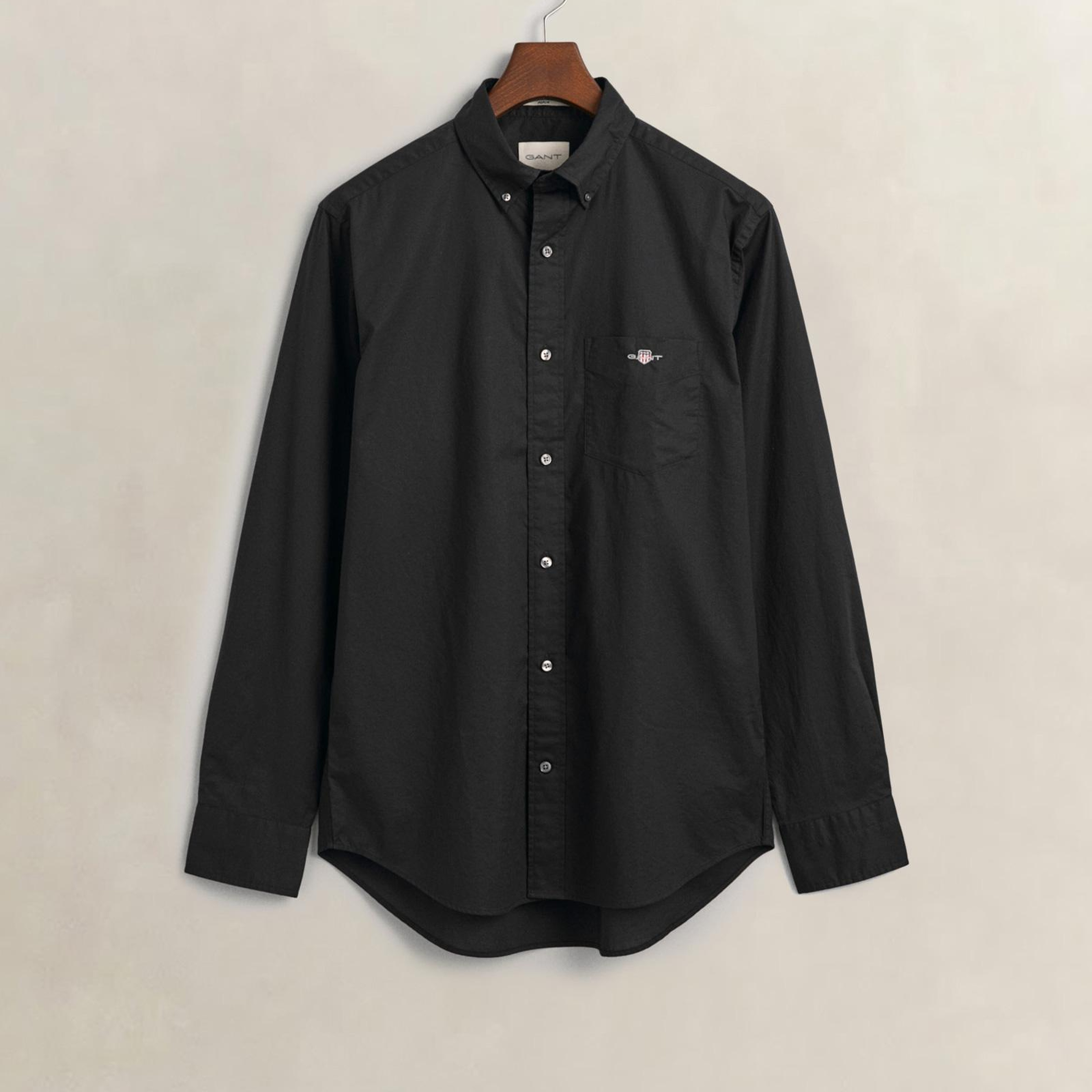 GANT Erkek Siyah Regular Fit Poplin Gömlek
