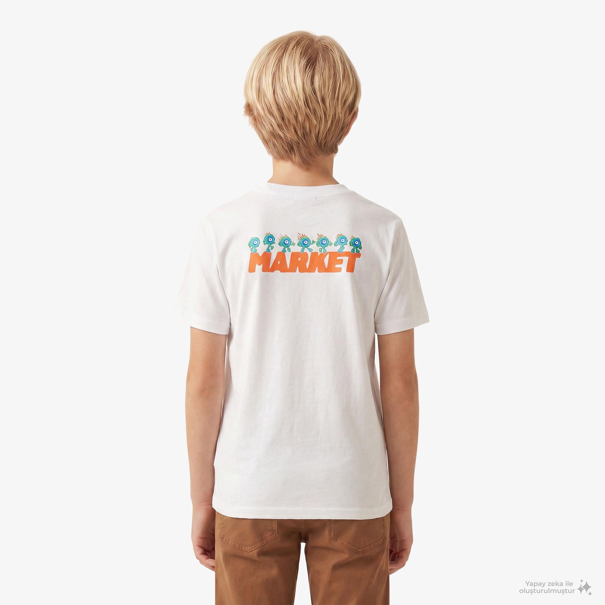 Market Fire Frolic Beyaz T-Shirt