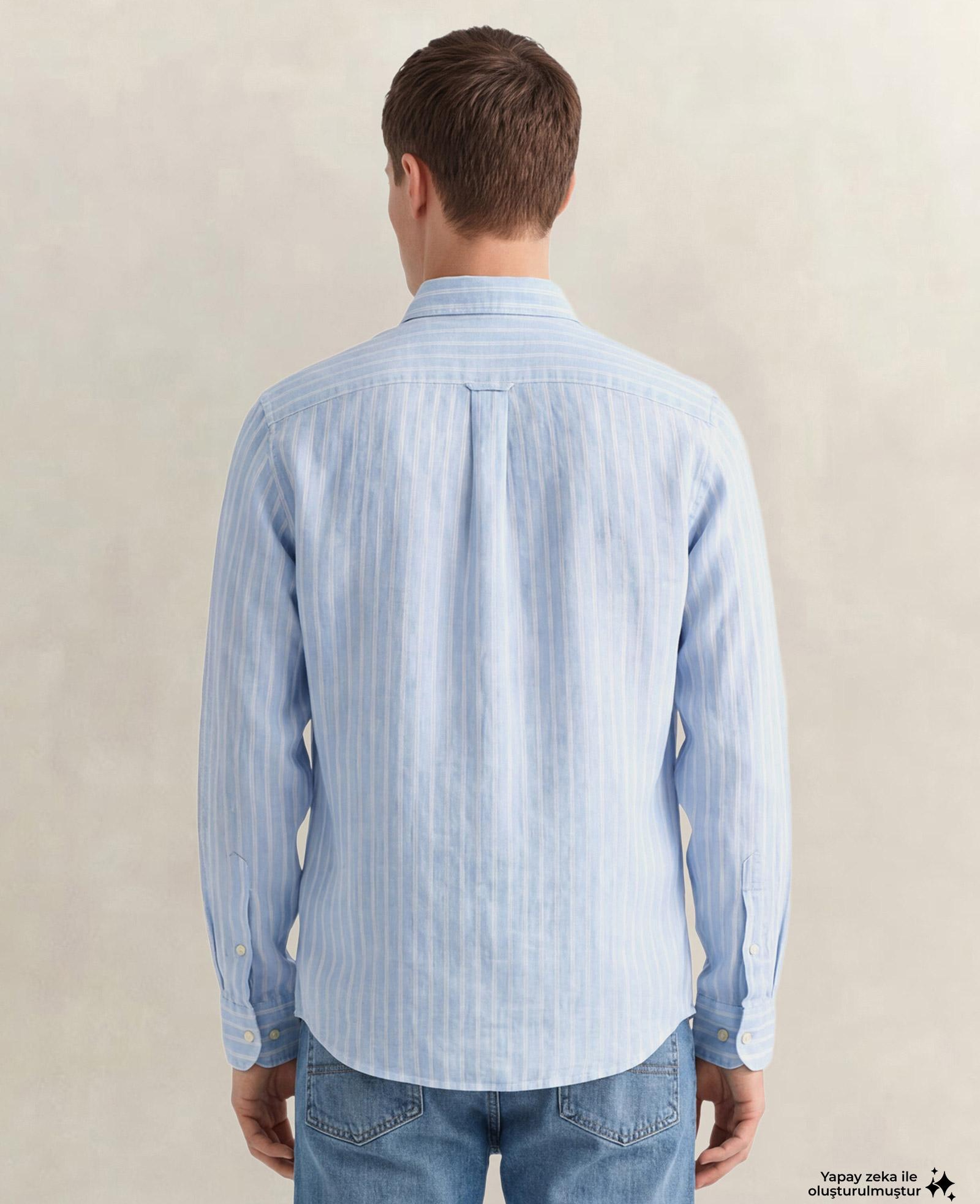 GANT Erkek Mavi Regular Fit Oxford Gömlek