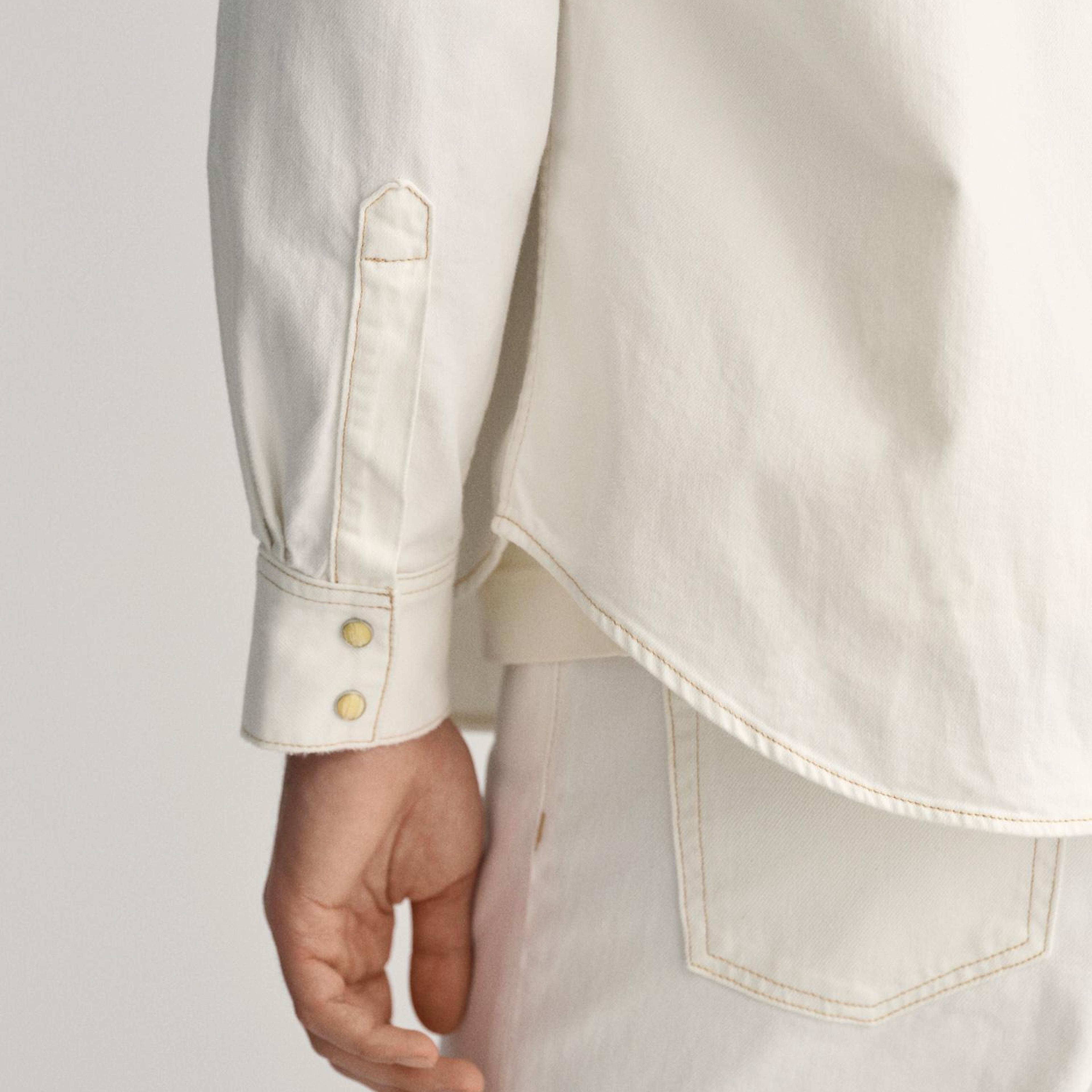GANT Erkek Bej Relaxed Fit Klasik Yaka Gömlek
