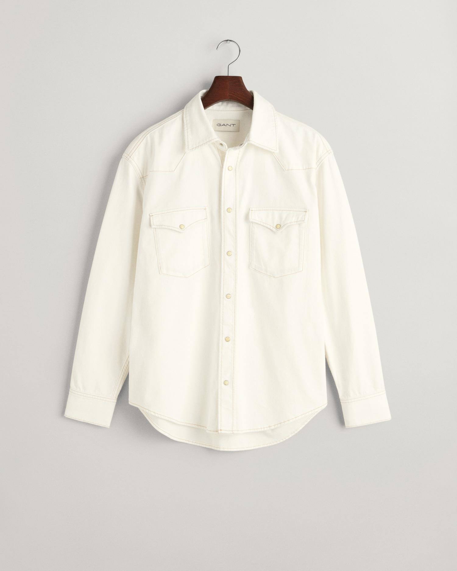 GANT Erkek Bej Relaxed Fit Klasik Yaka Gömlek