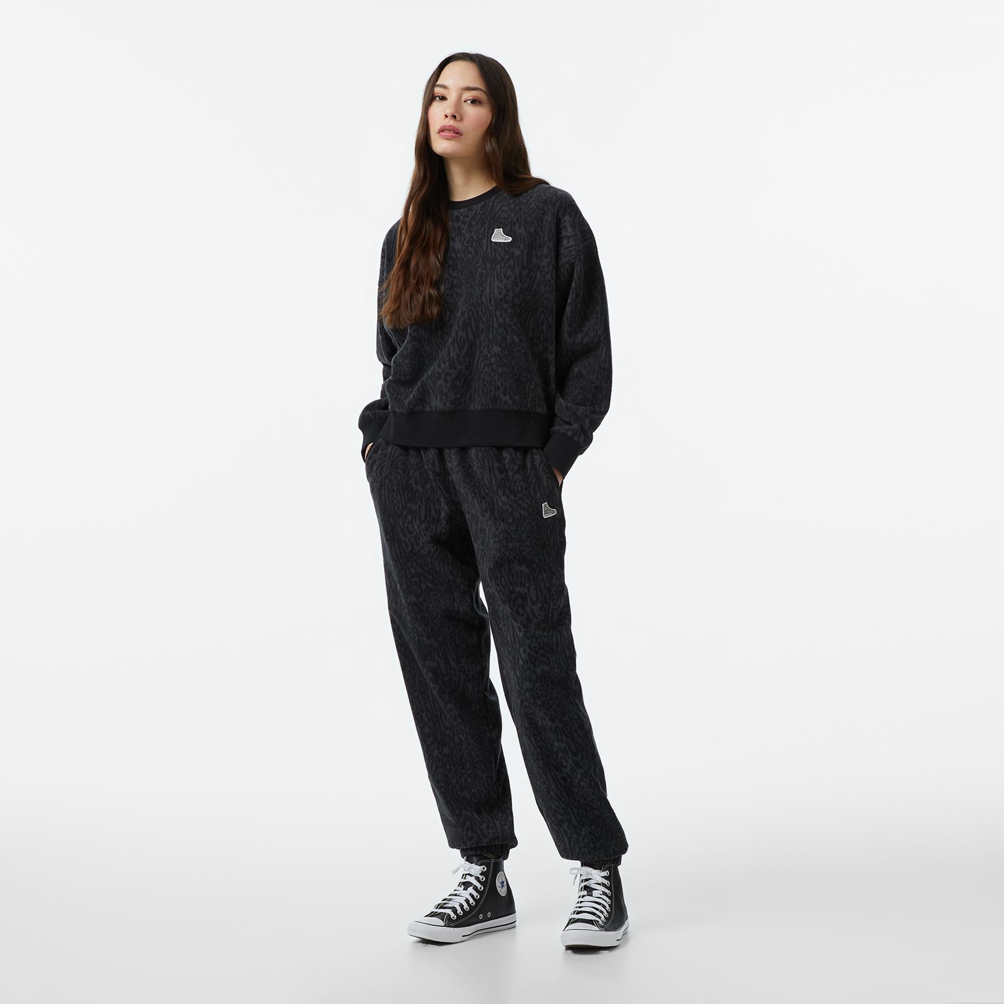 Converse Classic Kadın Siyah Antrenman Eşofman Altı