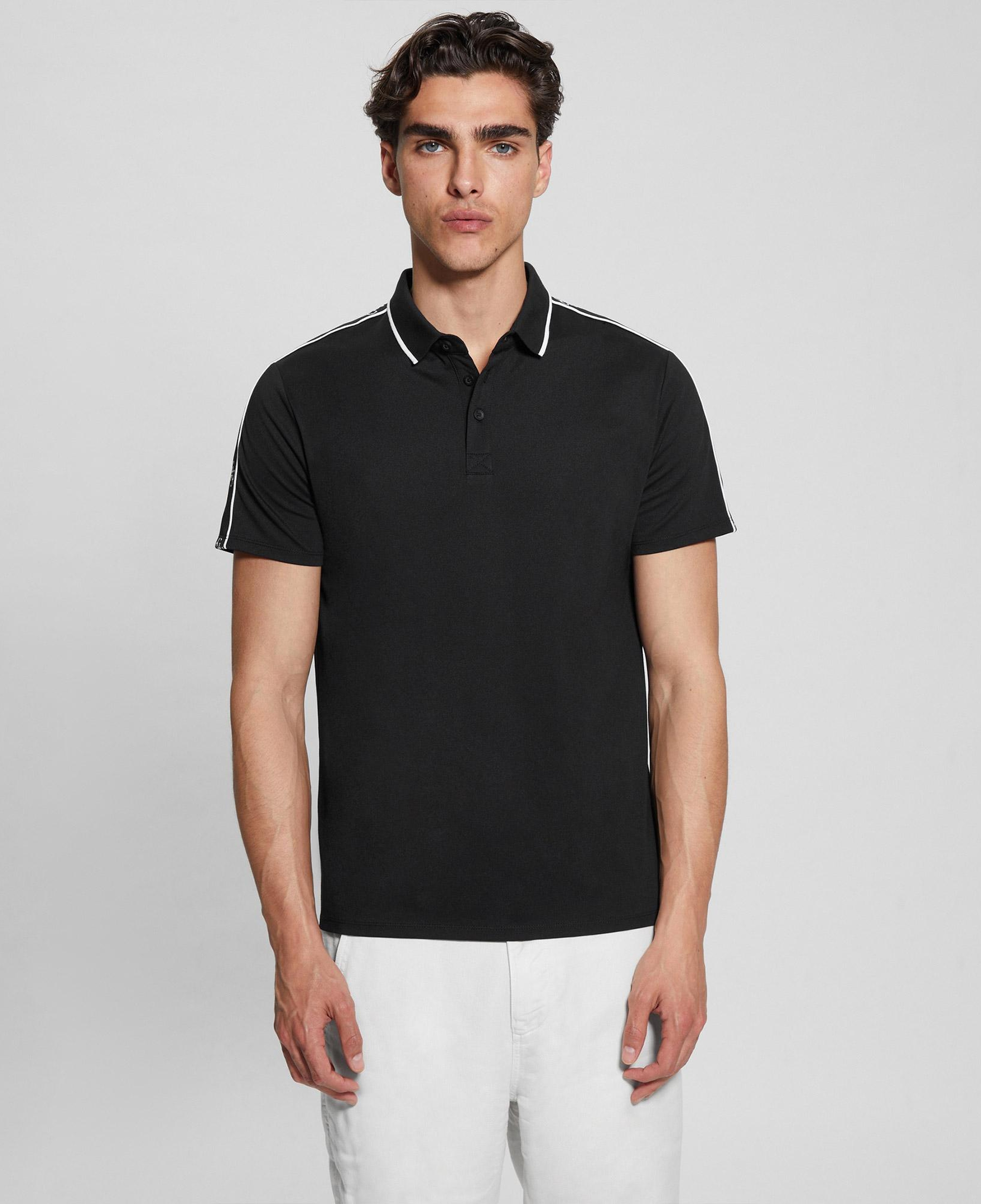 Guess Quattro Erkek Siyah Polo T-Shirt