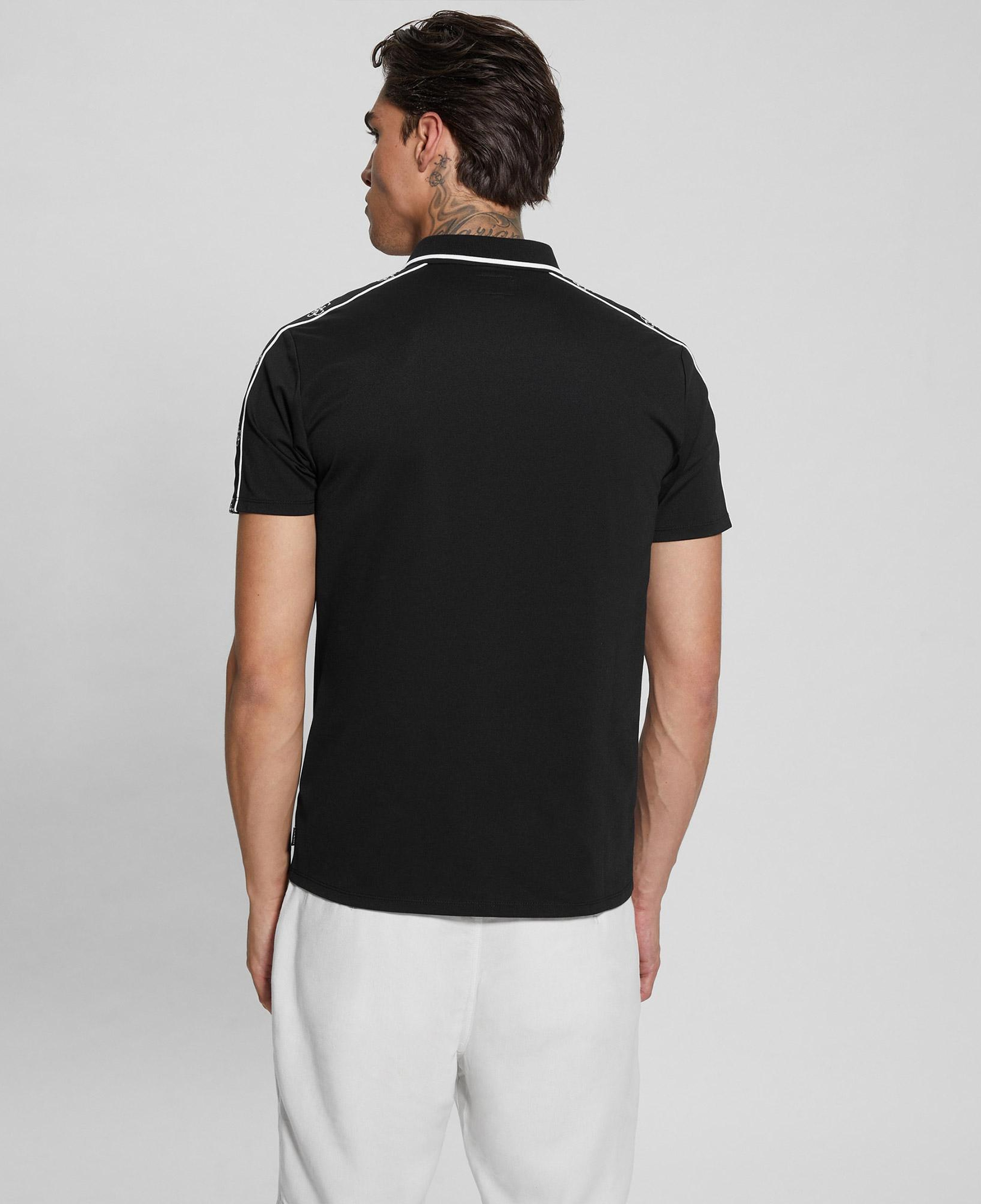 Guess Quattro Erkek Siyah Polo T-Shirt