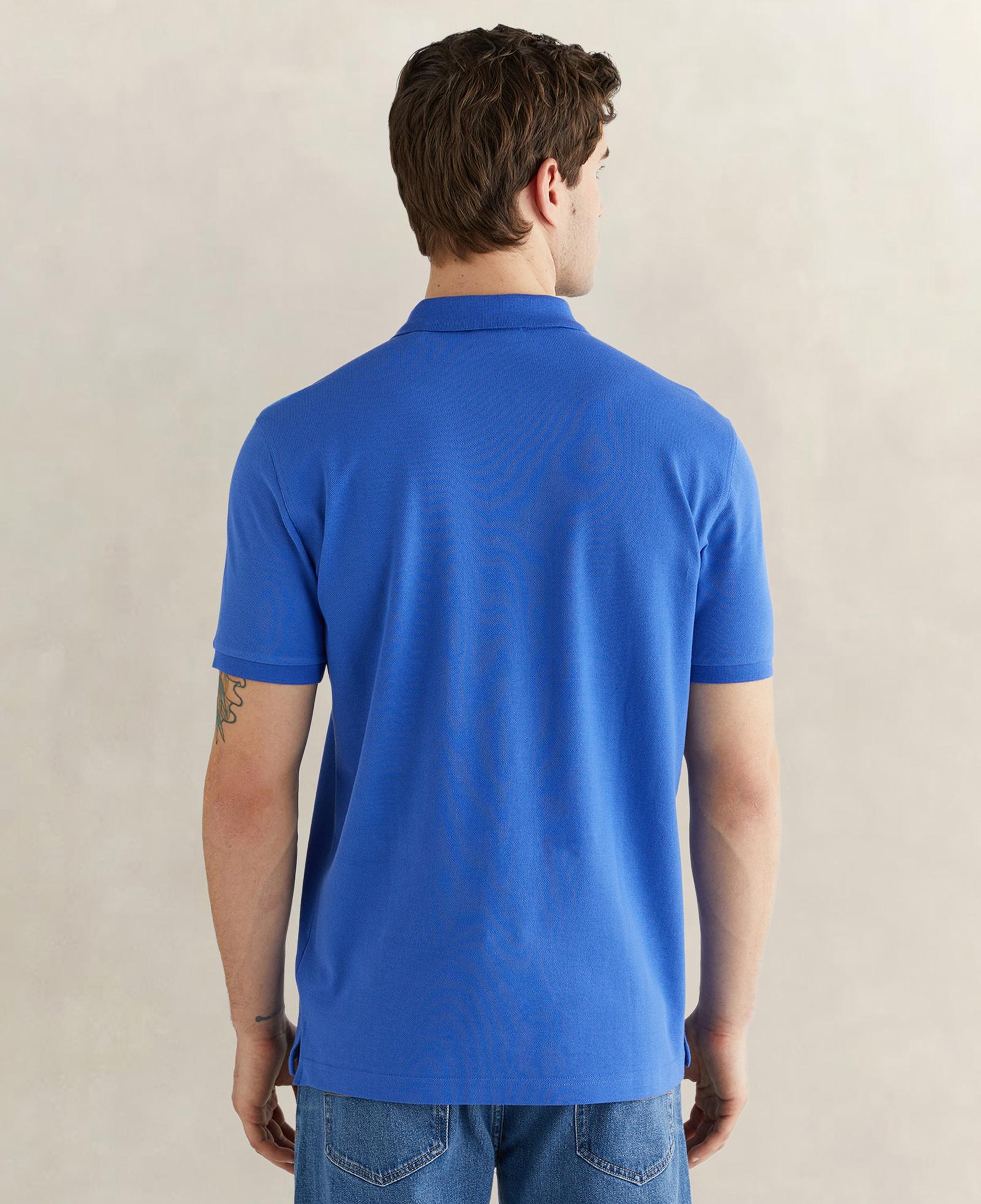 GANT Erkek Mavi Regular Fit Logolu Polo Yaka T-Shirt