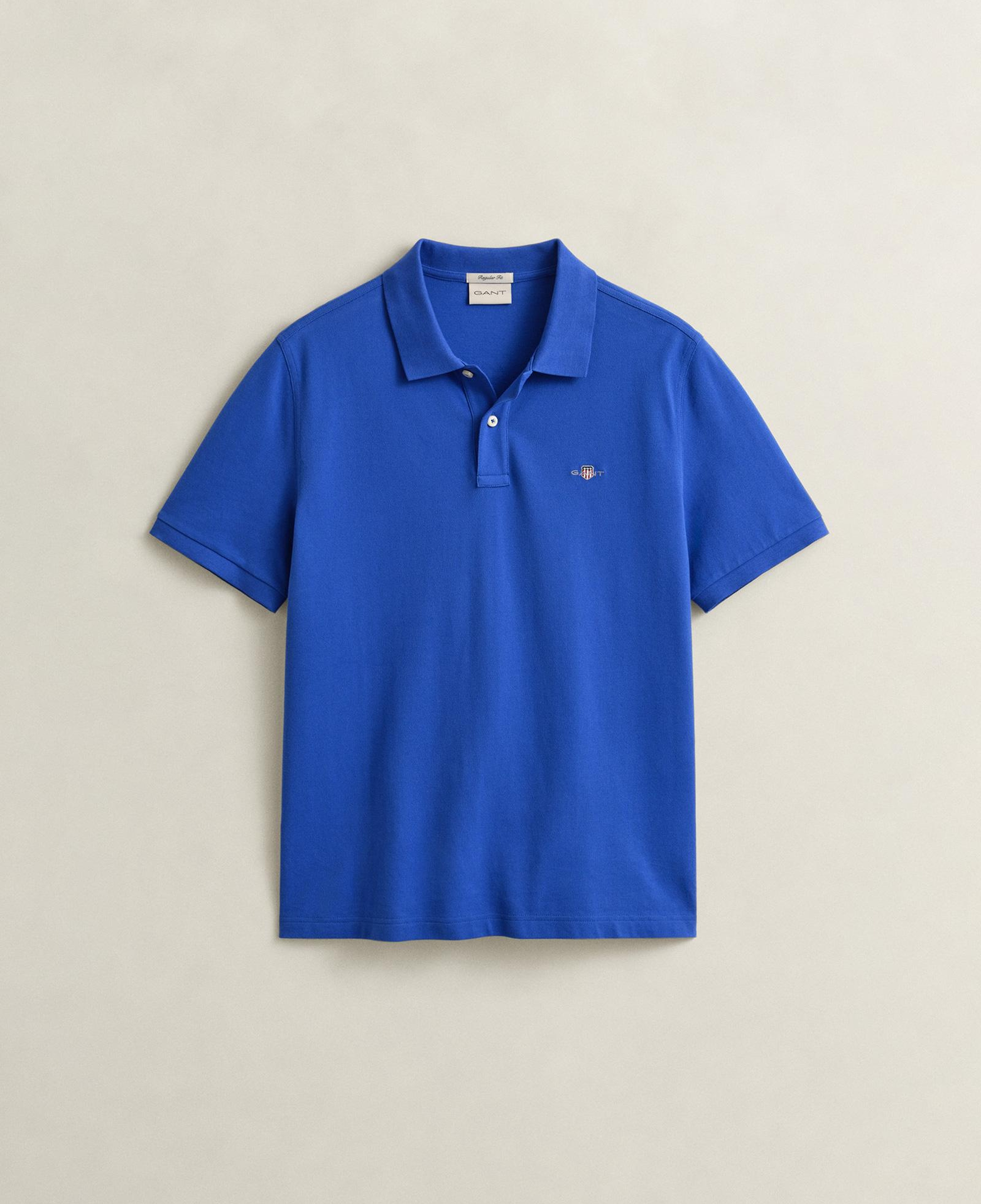 GANT Erkek Mavi Regular Fit Logolu Polo Yaka T-Shirt