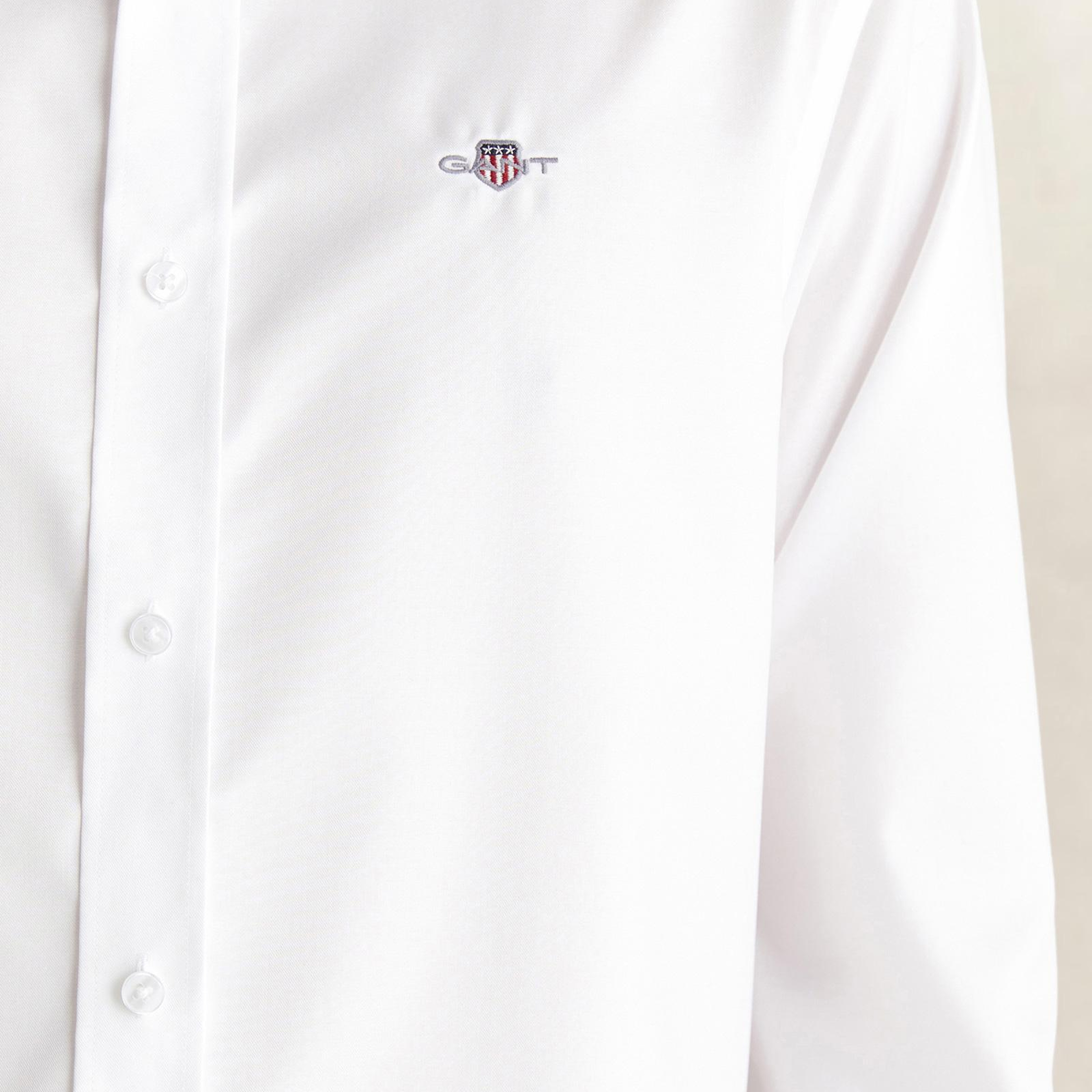 GANT Erkek Beyaz Regular Fit Gömlek