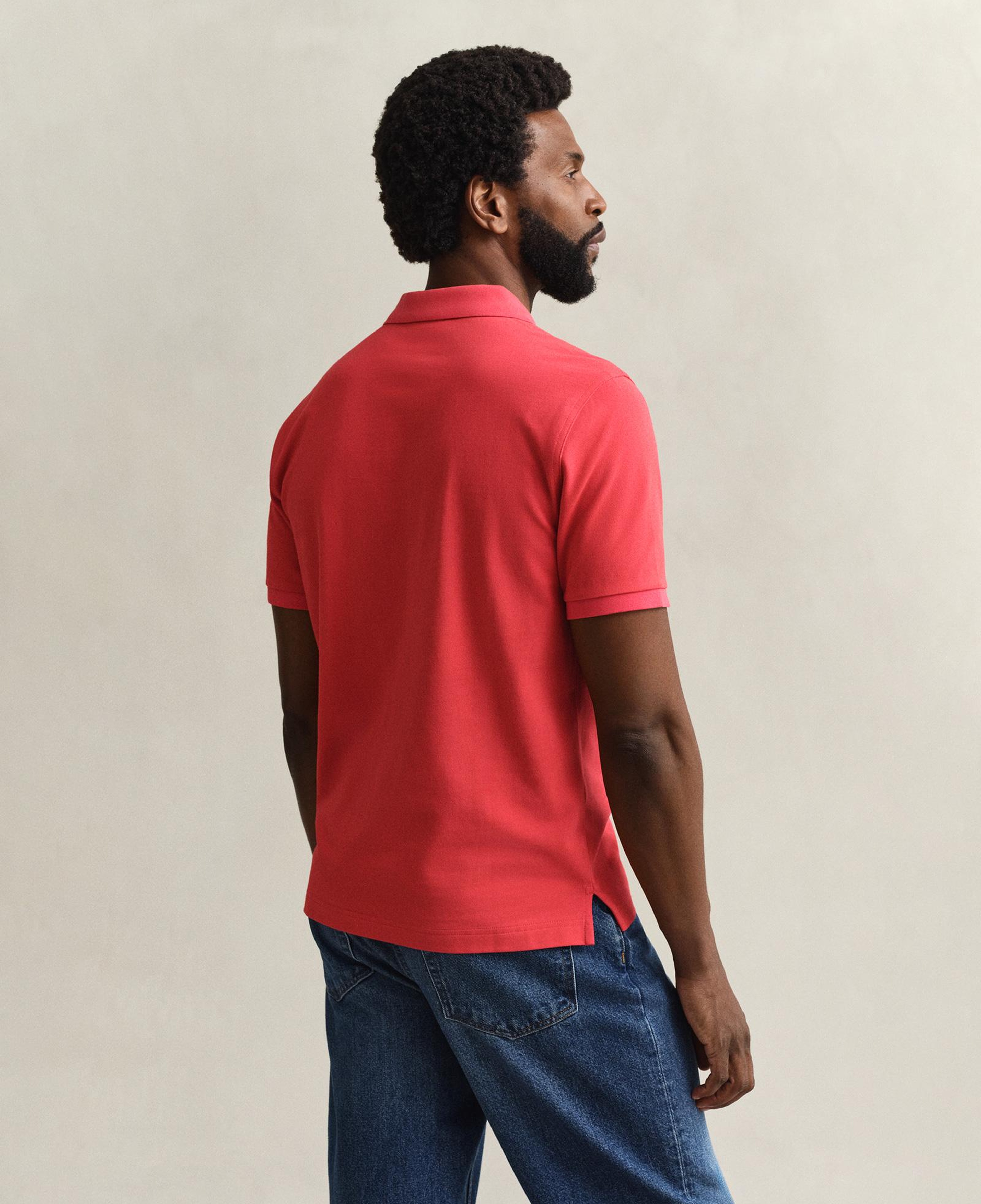 GANT Erkek Kırmızı Regular Fit Logolu Polo Yaka T-Shirt
