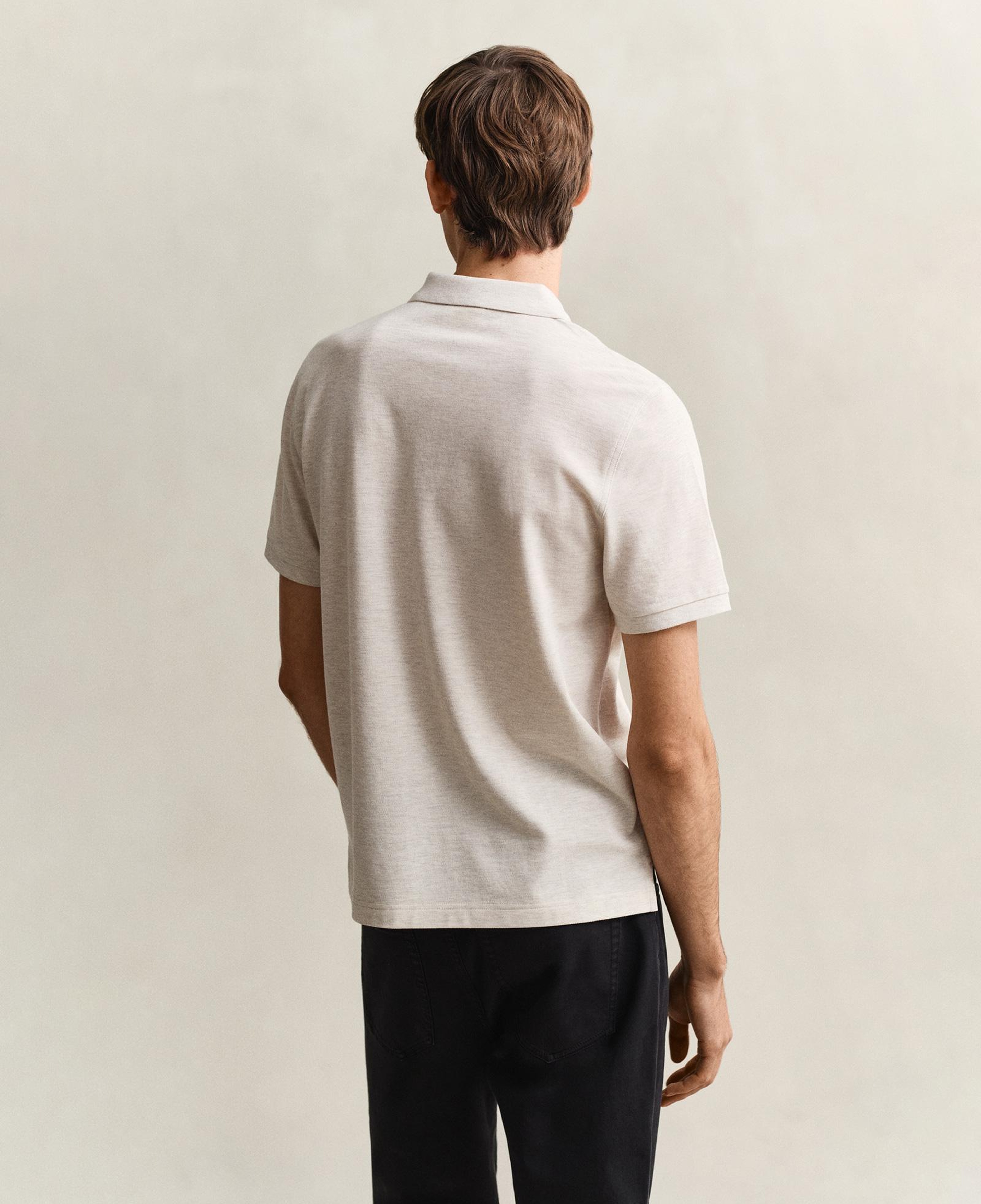 GANT Erkek Bej Regular Fit Logolu Polo Yaka T-Shirt