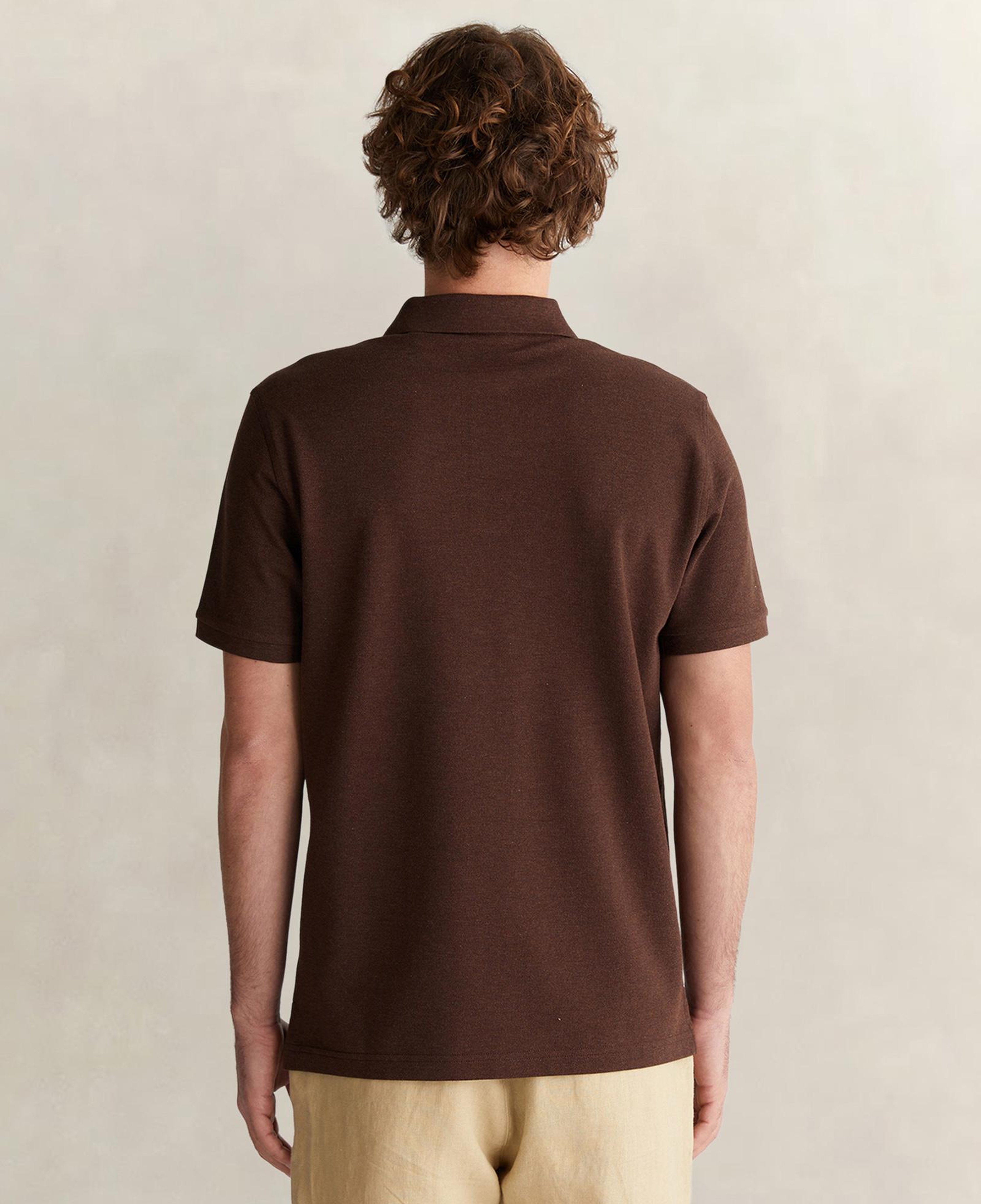 GANT Erkek Kahverengi Regular Fit Logolu Polo Yaka T-Shirt