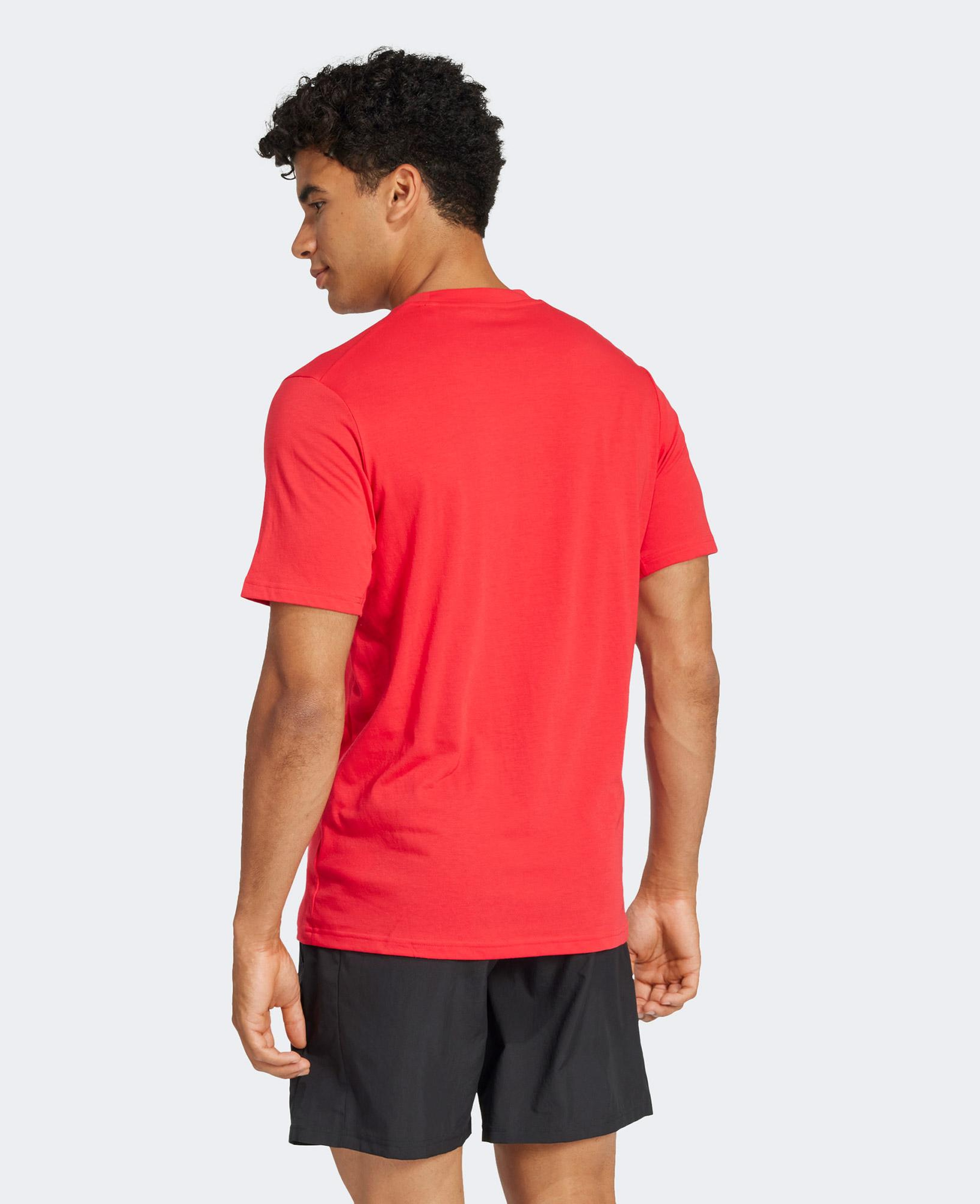 adidas Essentials Feelready Logo Erkek Kırmızı Antrenman T-Shirt