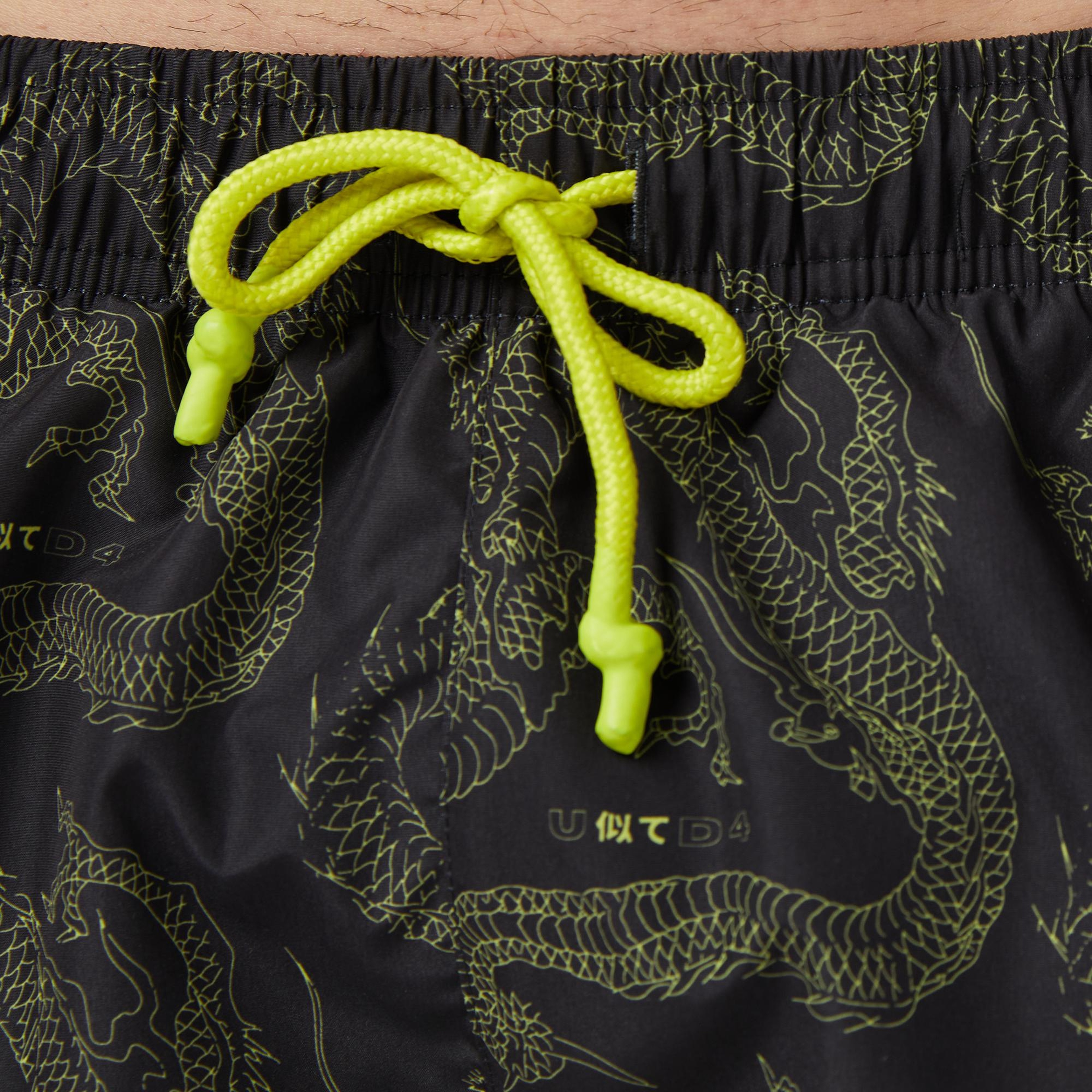 UNITED4 Comfort Fit Erkek Siyah Deniz Şortu