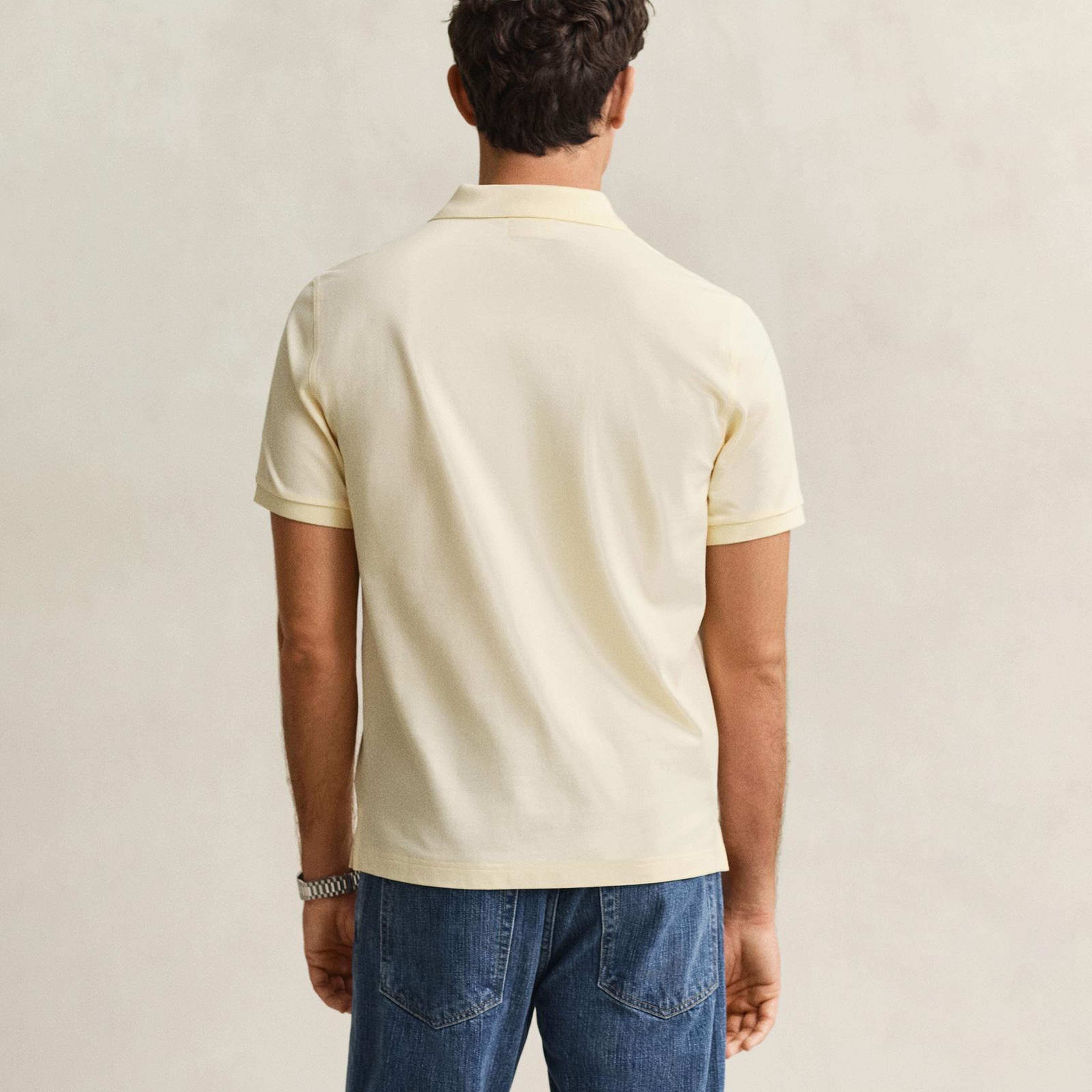 GANT Erkek Sarı Regular Fit Logolu Polo Yaka T-Shirt