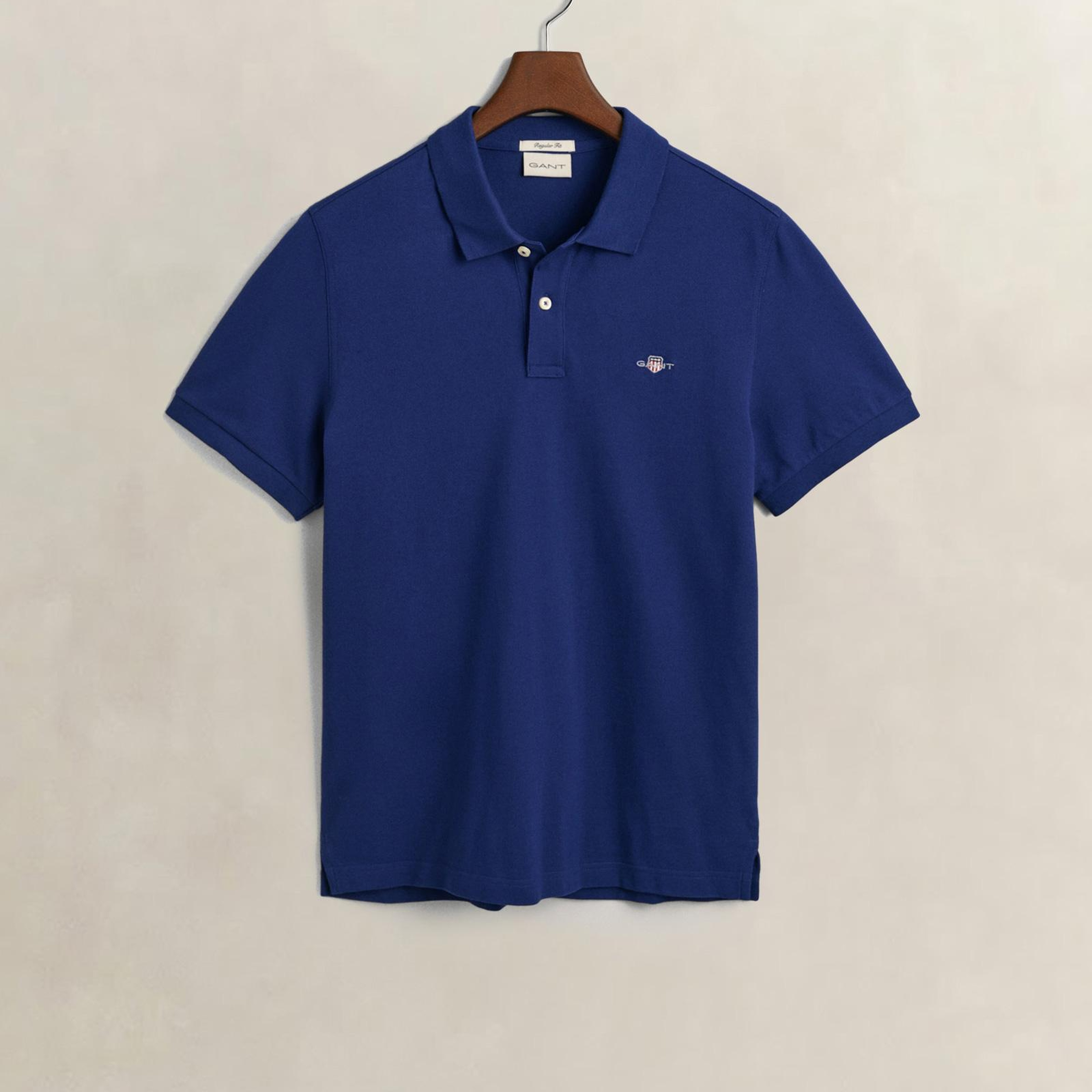 GANT Erkek Mavi Regular Fit Logolu Polo Yaka T-Shirt