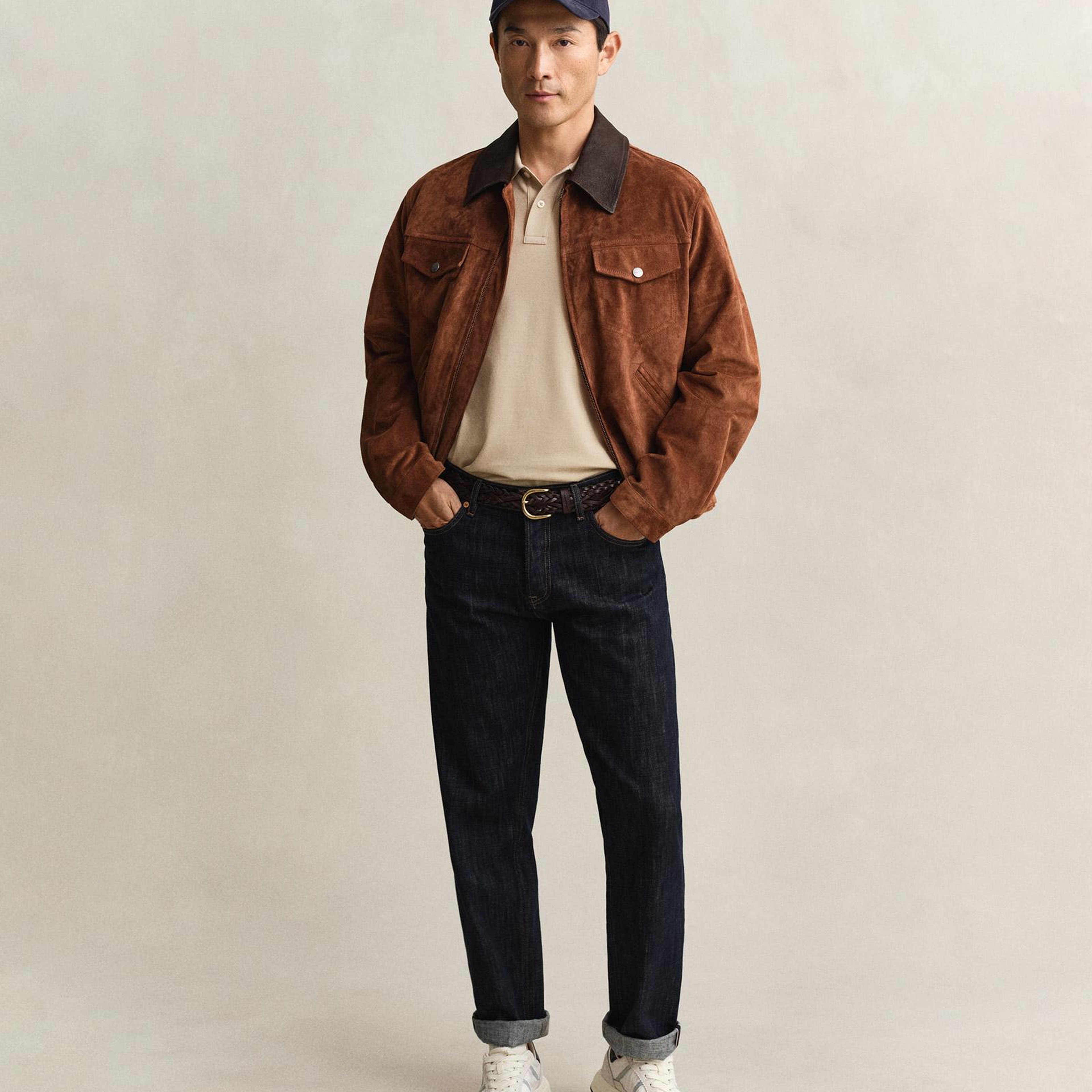 GANT Erkek Bej Regular Fit Logolu Polo Yaka T-Shirt
