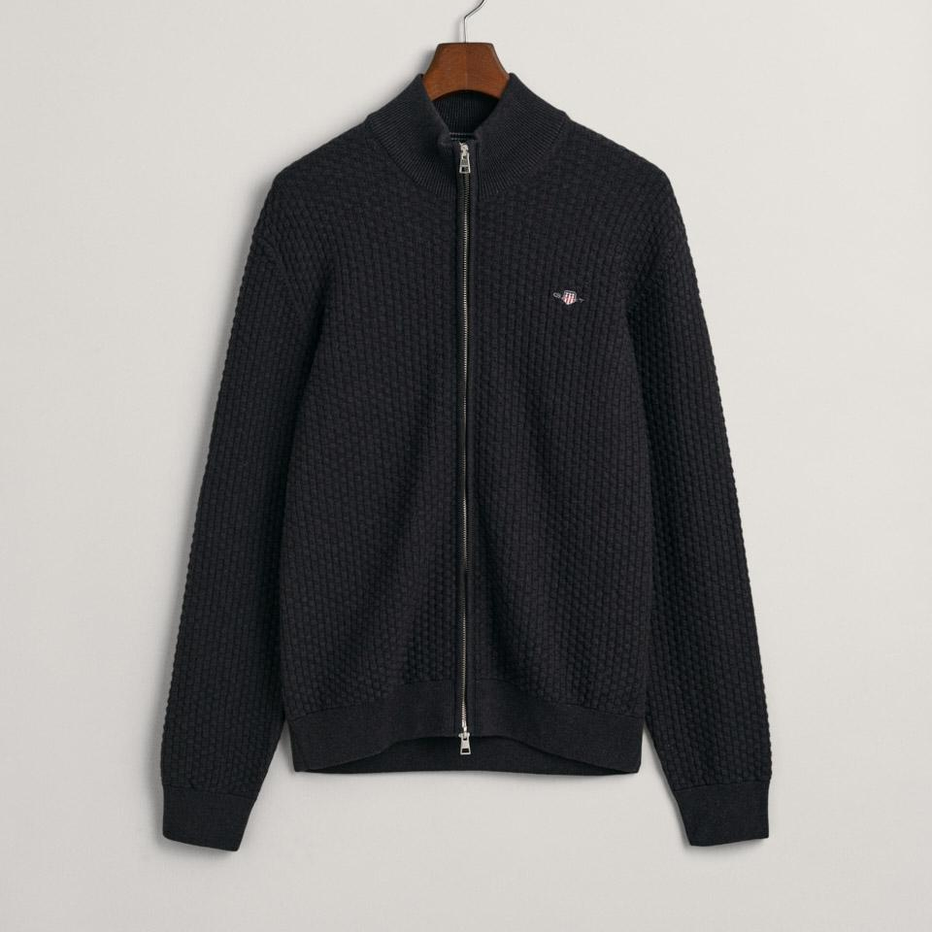 GANT Erkek Gri Regular Fit Fermuarlı Hırka