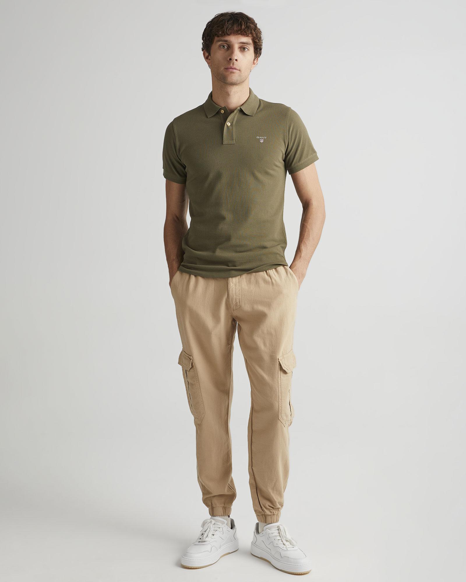 GANT Erkek Yeşil Regular Fit Polo