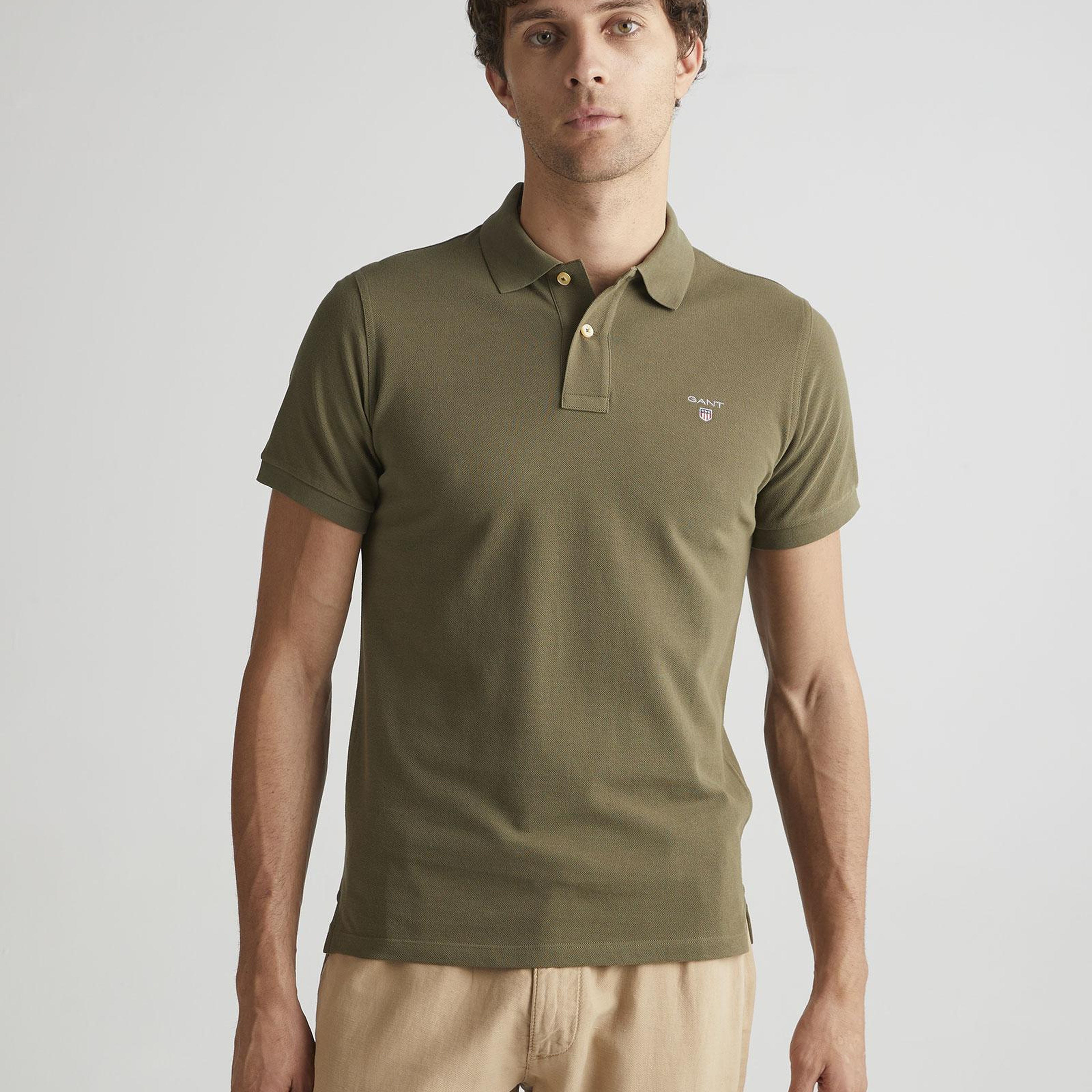 GANT Erkek Yeşil Regular Fit Polo