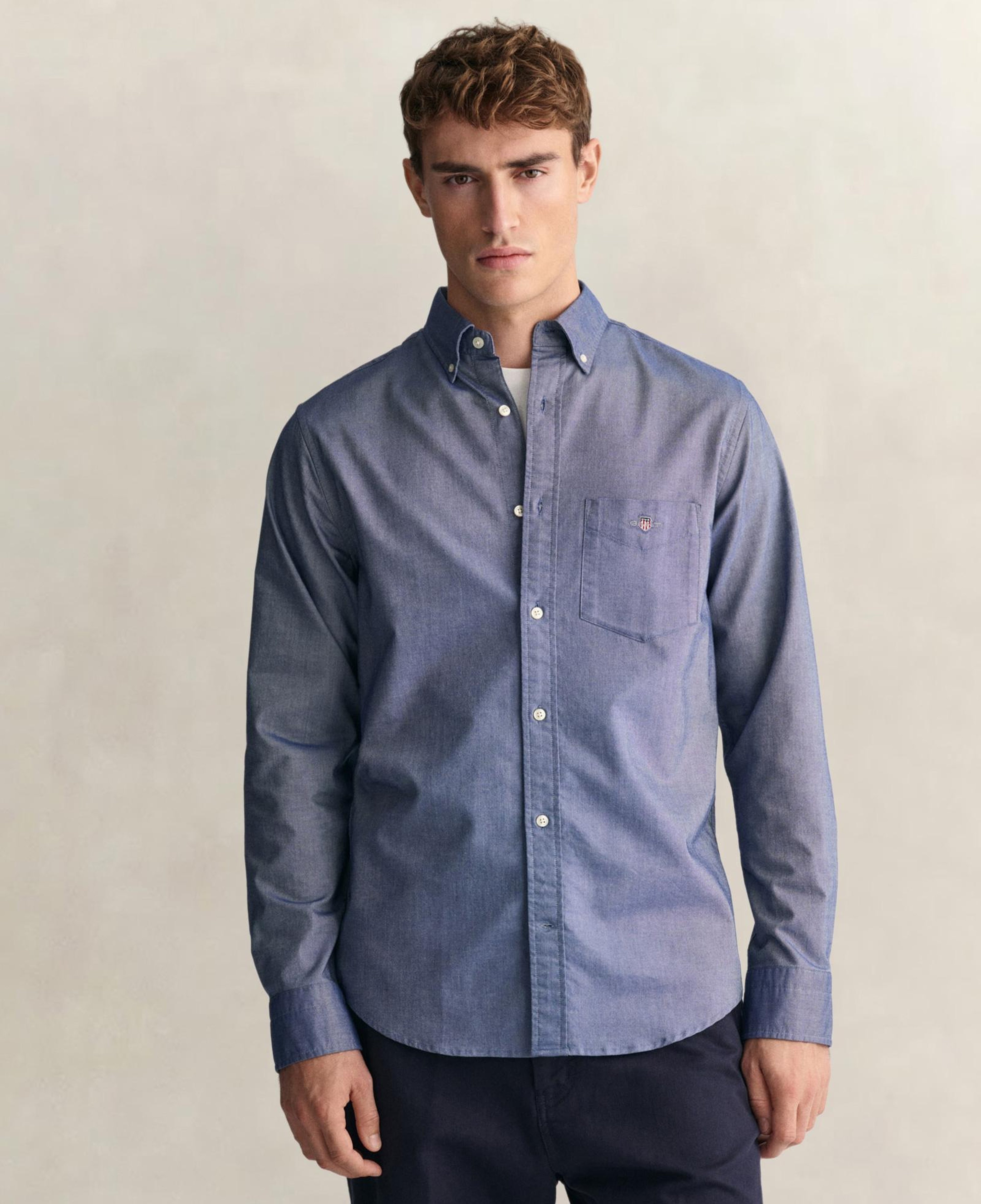 GANT Erkek Mavi Regular Fit Oxford Gömlek