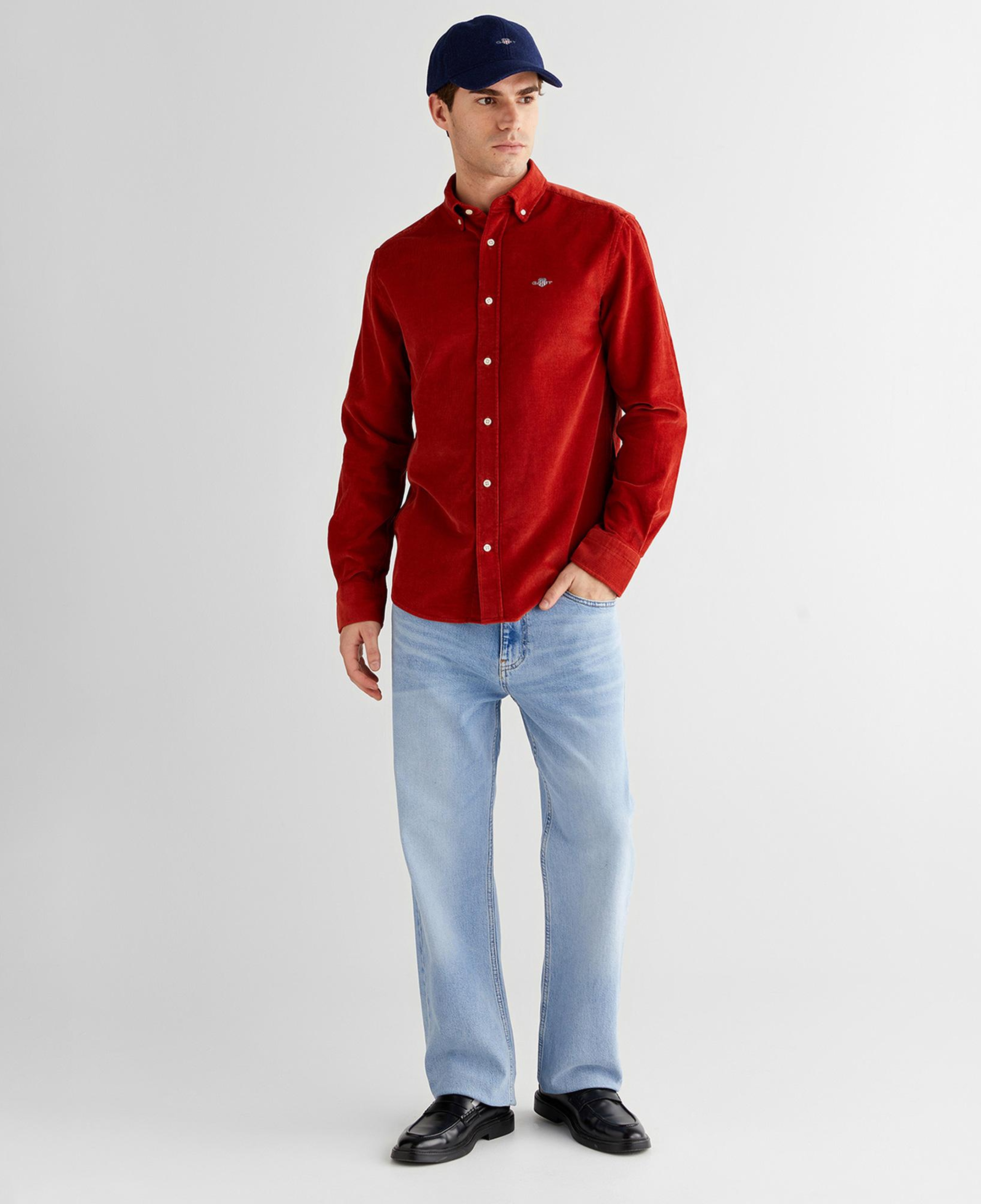 GANT Erkek Kırmızı Regular Fit Düğmeli Gömlek