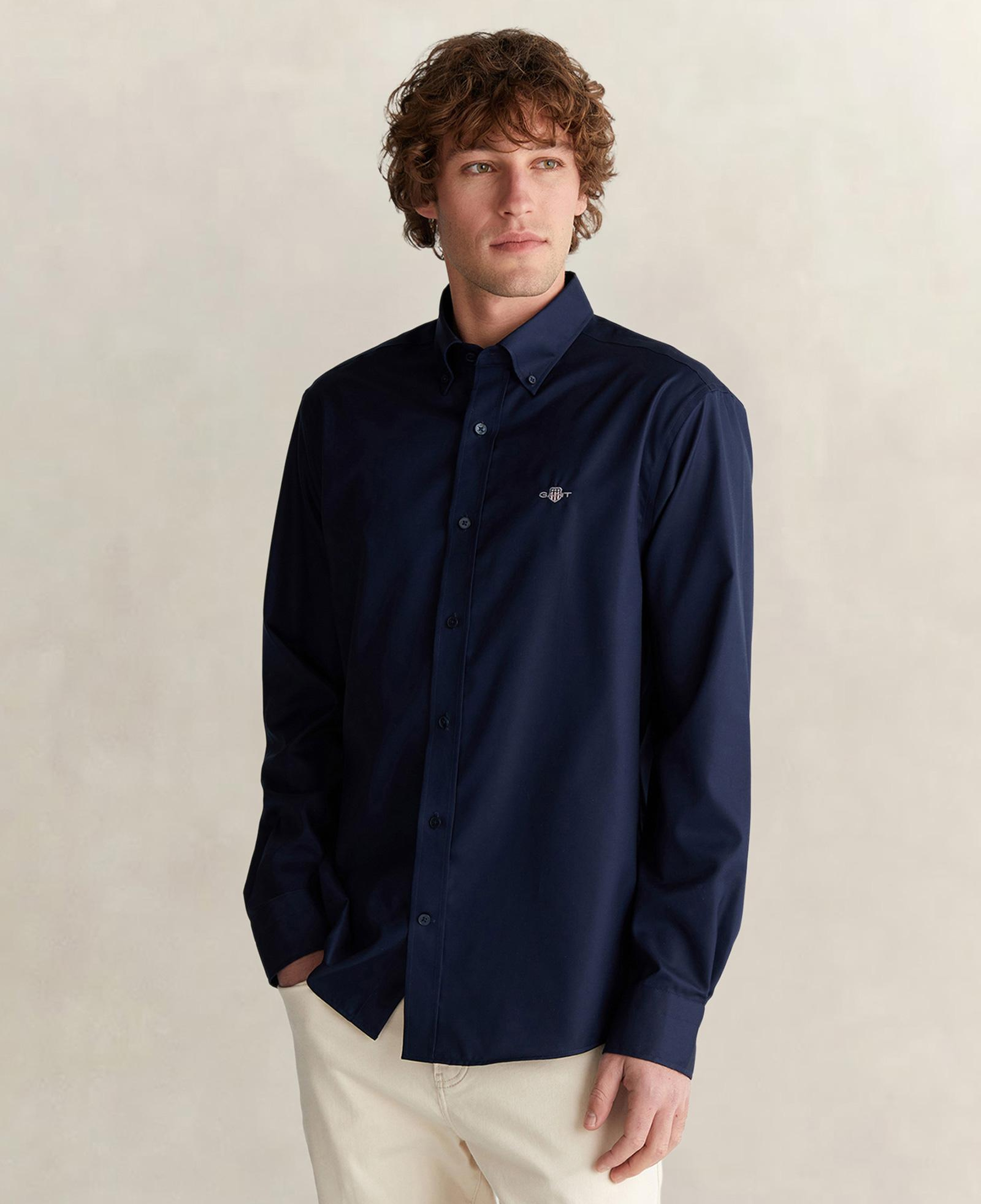 GANT Erkek Lacivert Regular Fit Gömlek