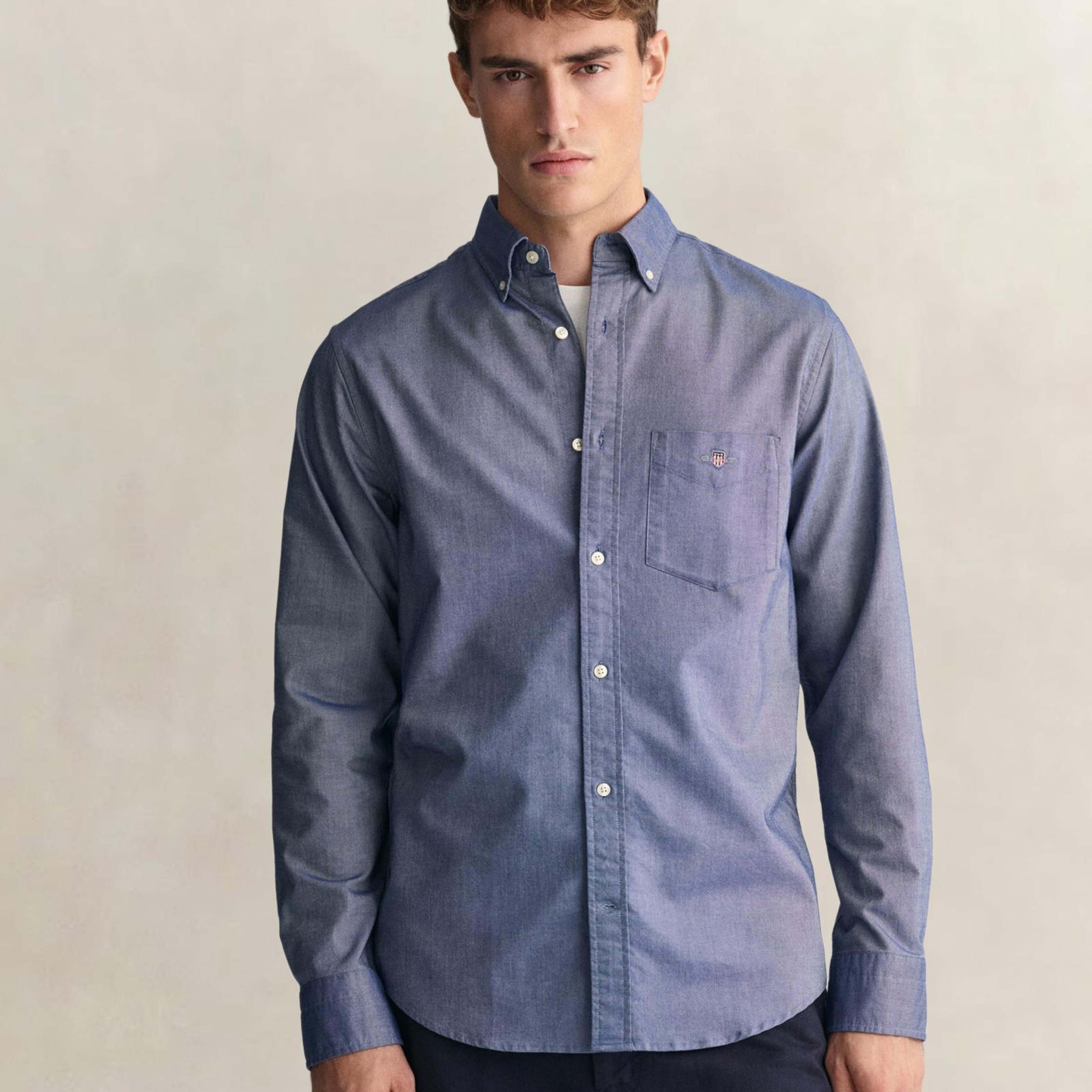 GANT Erkek Mavi Regular Fit Oxford Gömlek