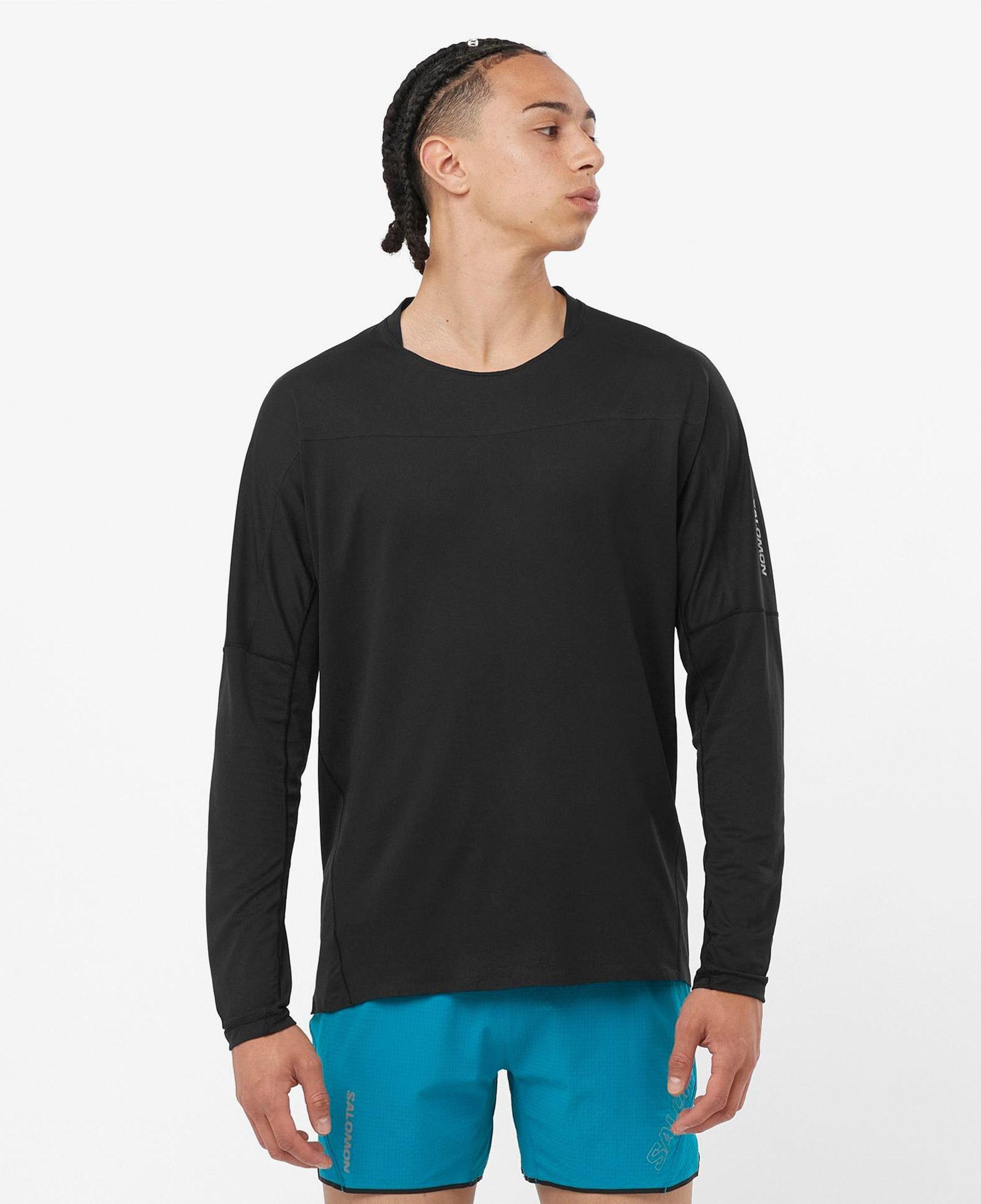 Salomon Sense Aero Ls Erkek Siyah T-Shirt