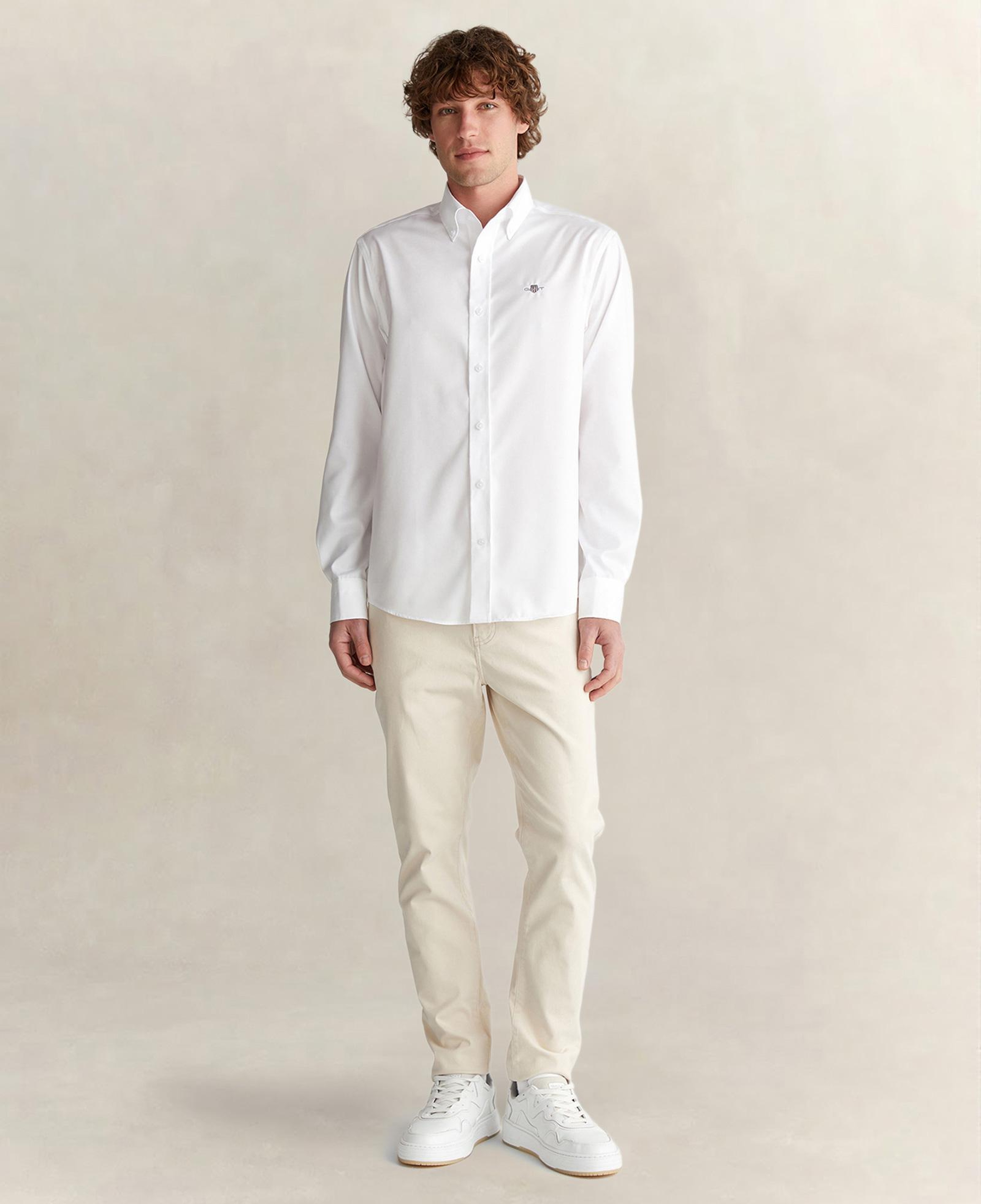 GANT Erkek Beyaz Regular Fit Gömlek