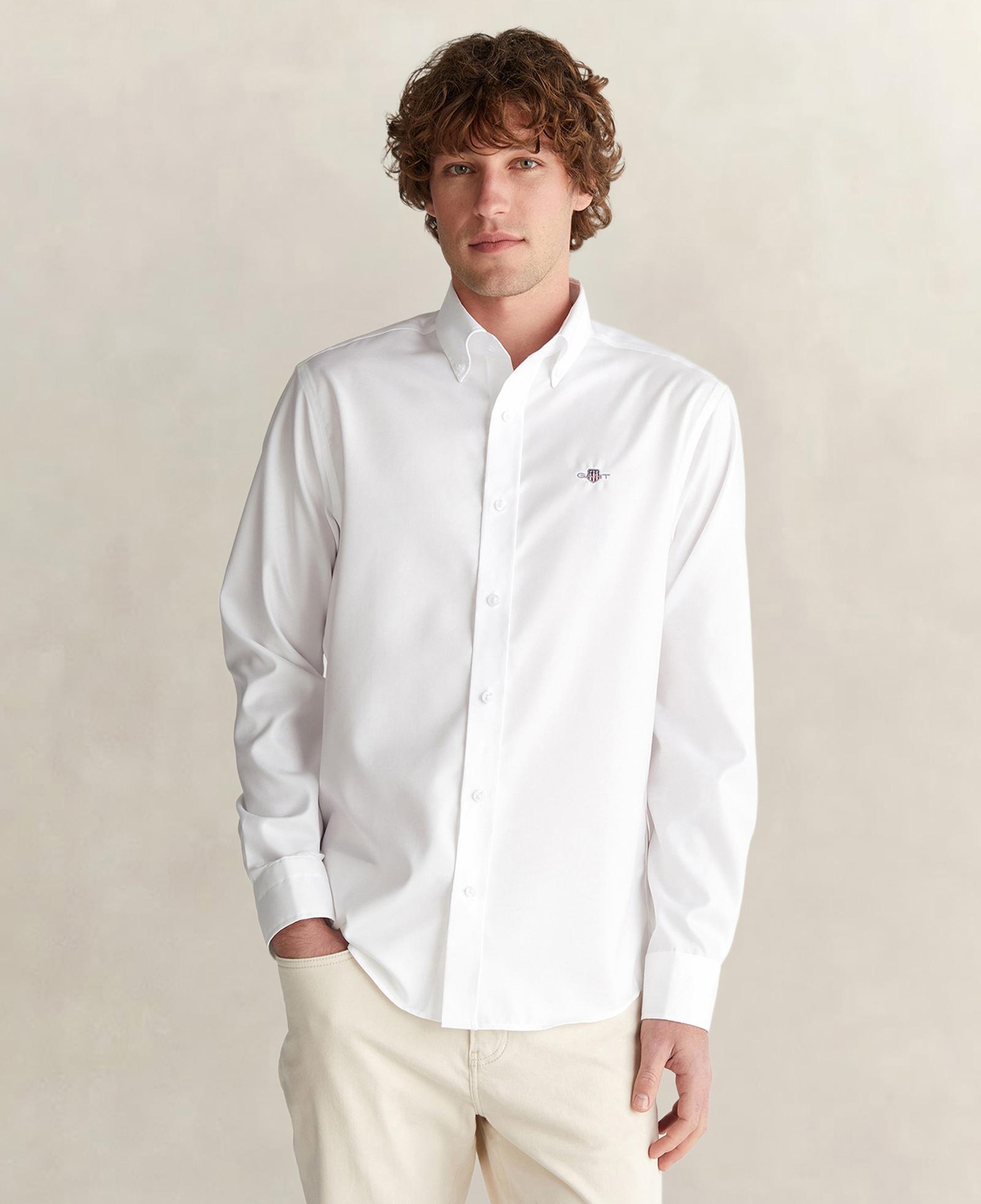 GANT Erkek Beyaz Regular Fit Gömlek