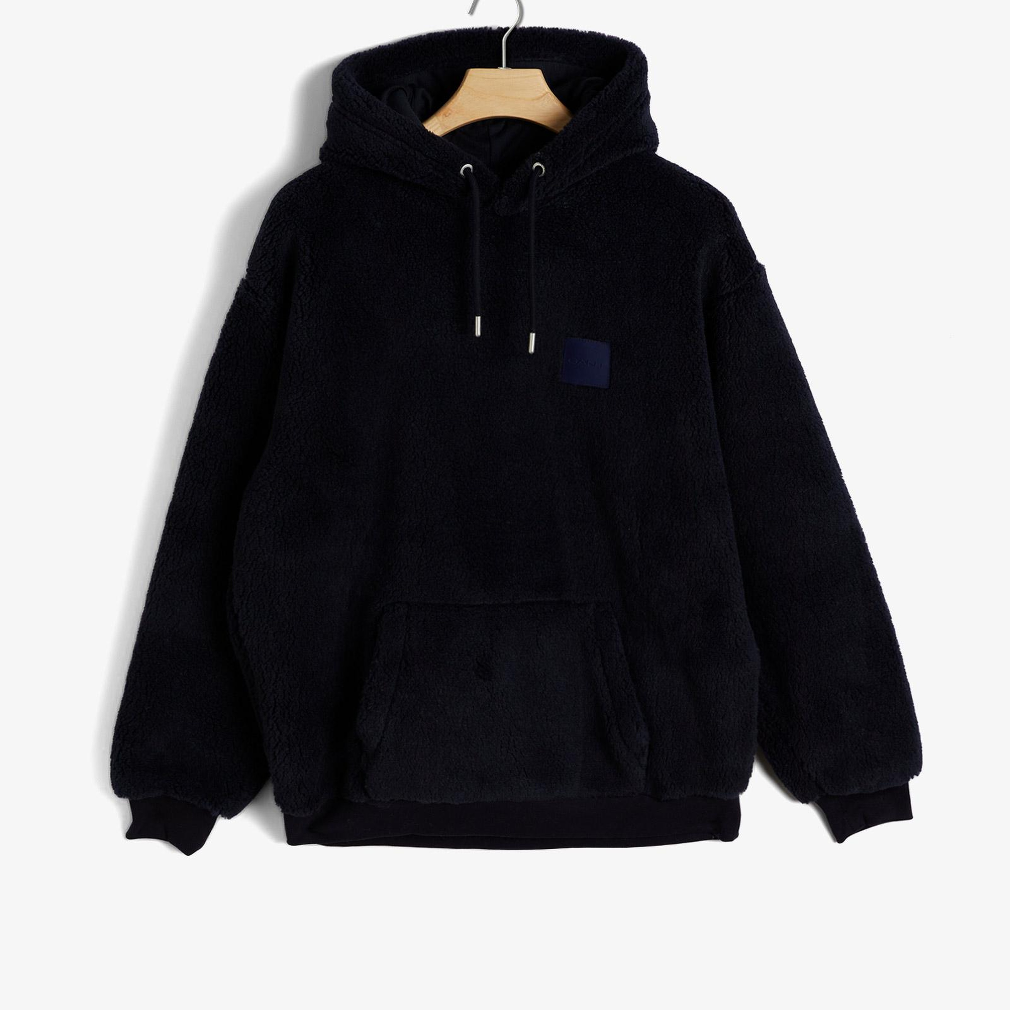 GANT Erkek Lacivert Relaxed Fit Kapüşonlu Sweatshirt