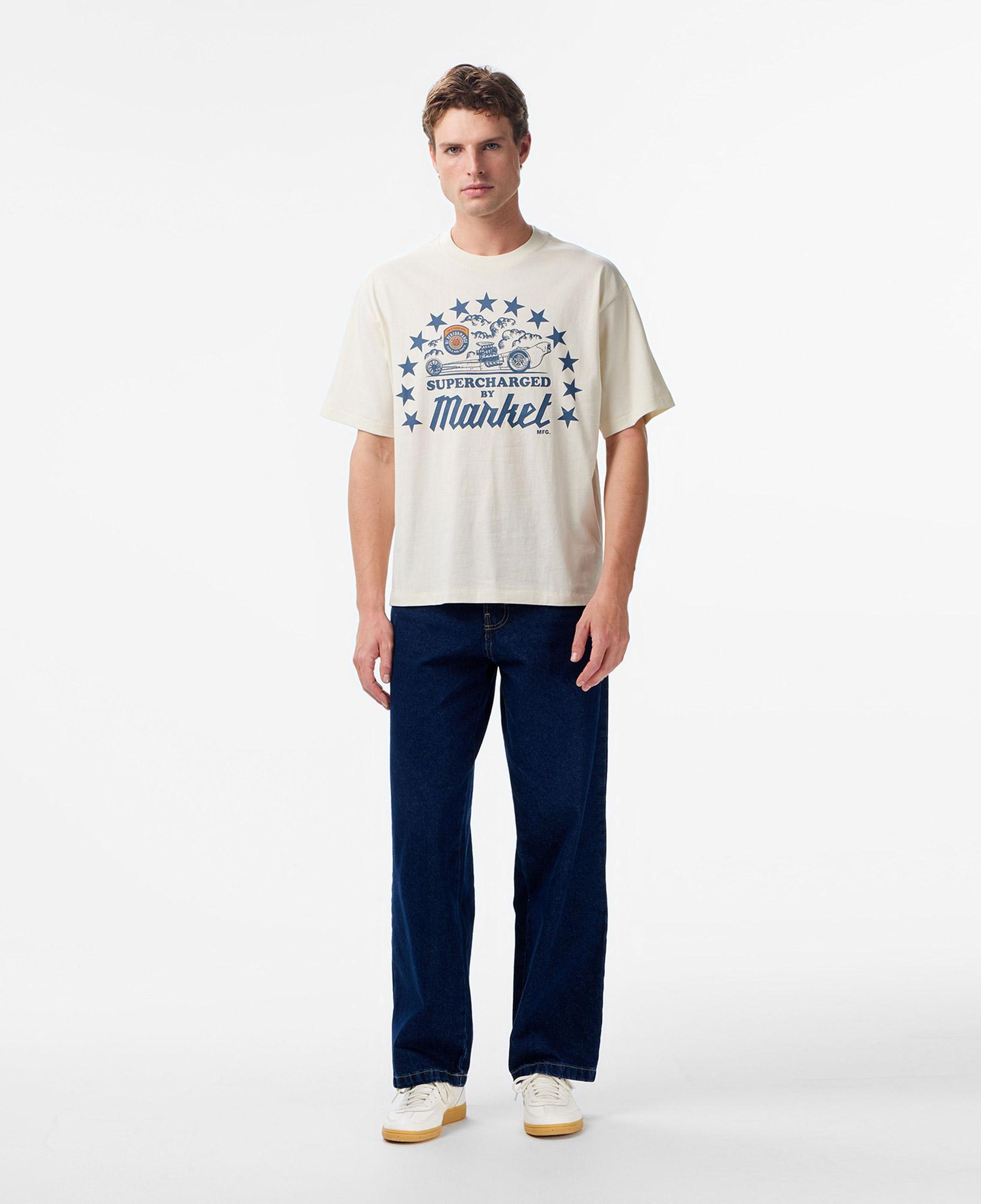 Market Supercharged Erkek Beyaz T-Shirt