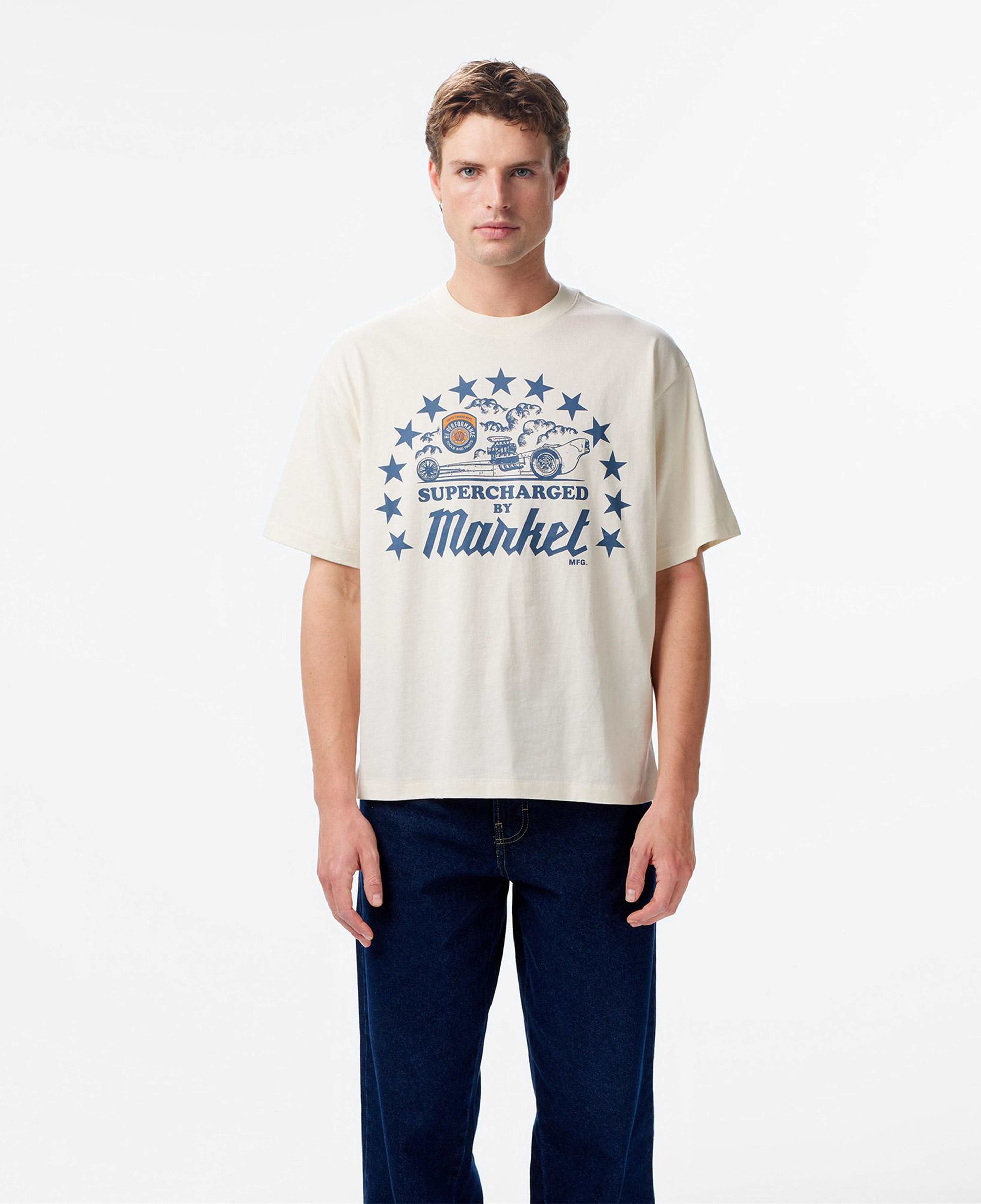 Market Supercharged Erkek Beyaz T-Shirt