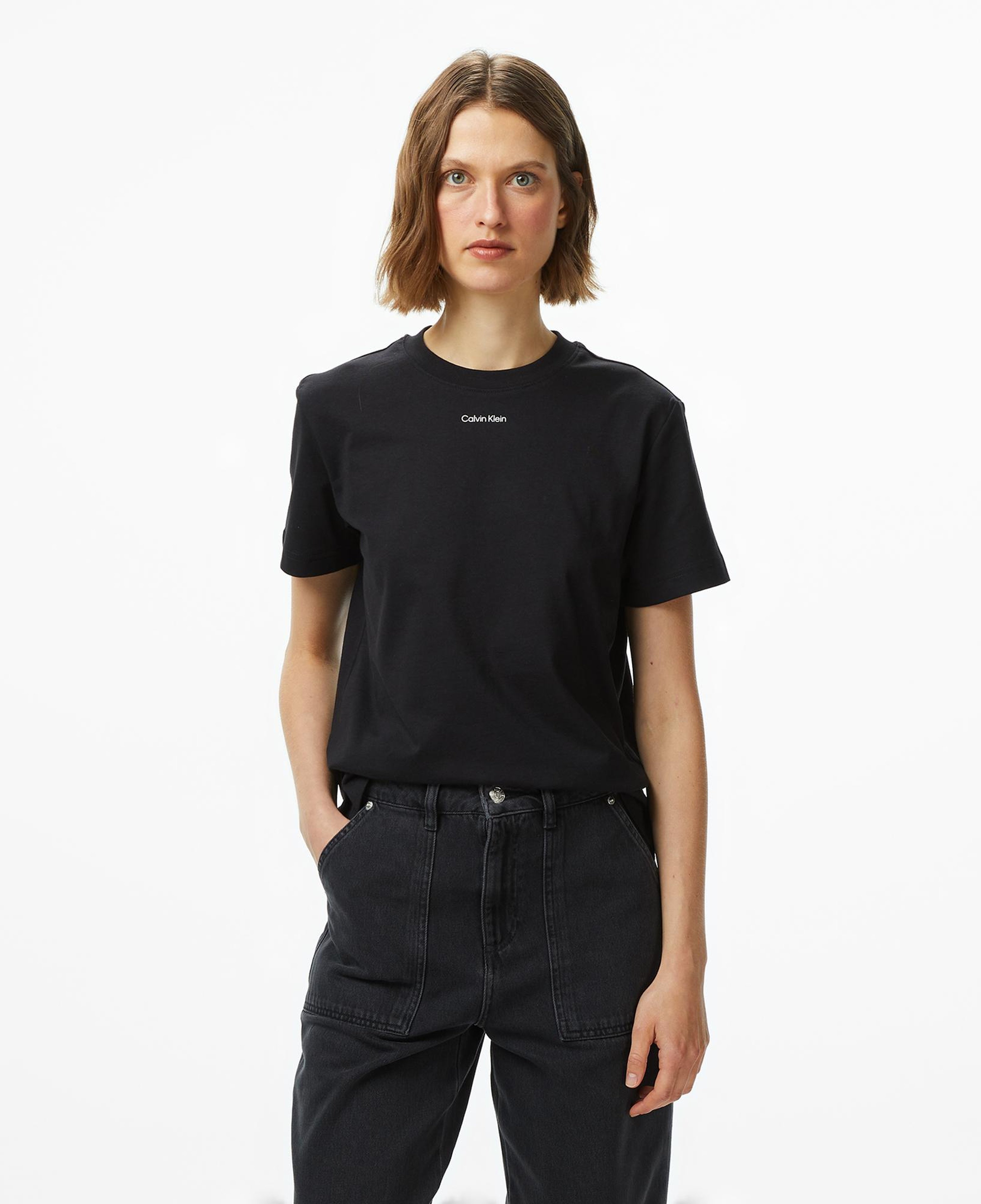 Calvin Klein 20S Classic Logo Kadın Siyah T-Shirt