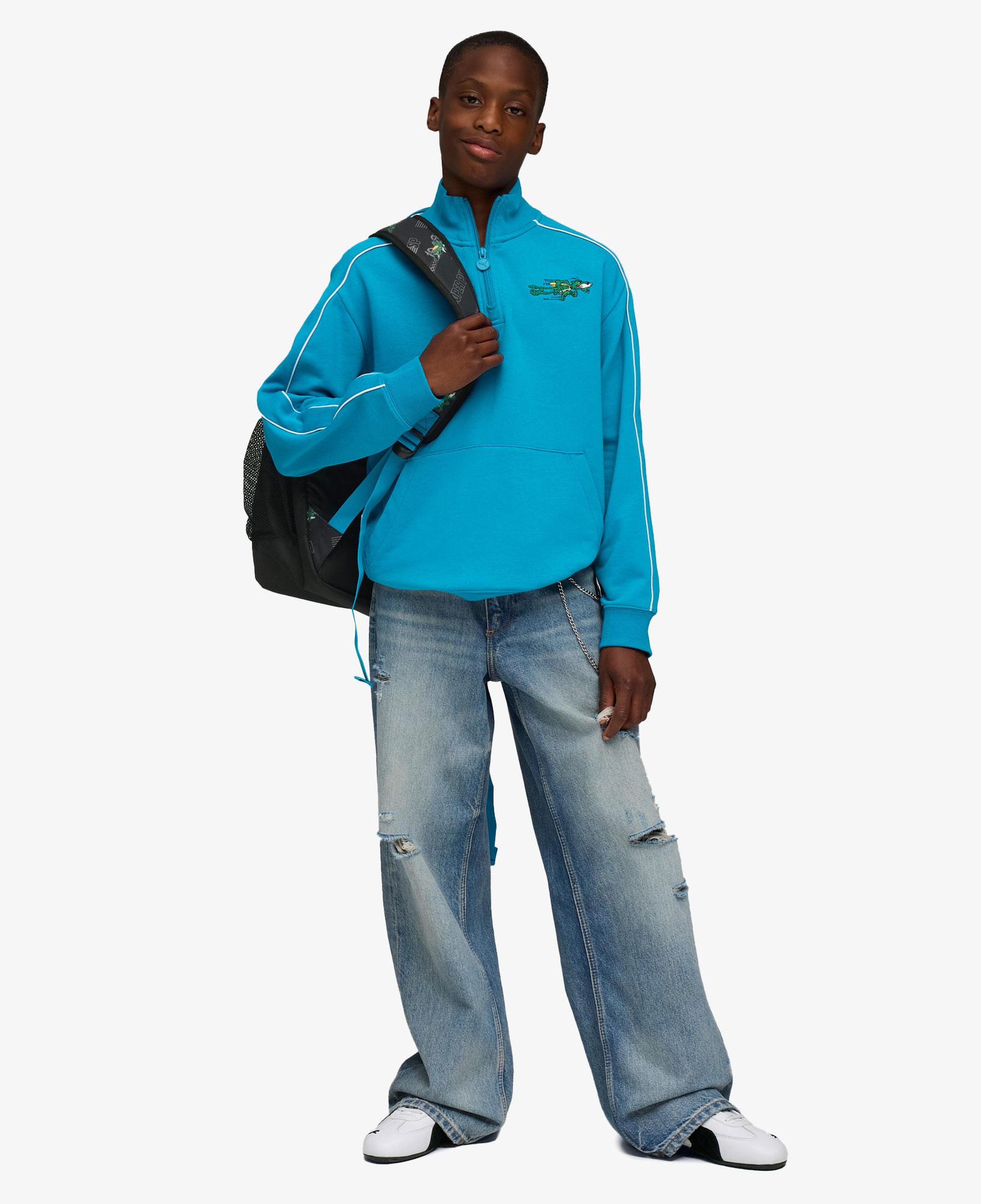 Puma T7 Super Çocuk Mavi Sweatshirt