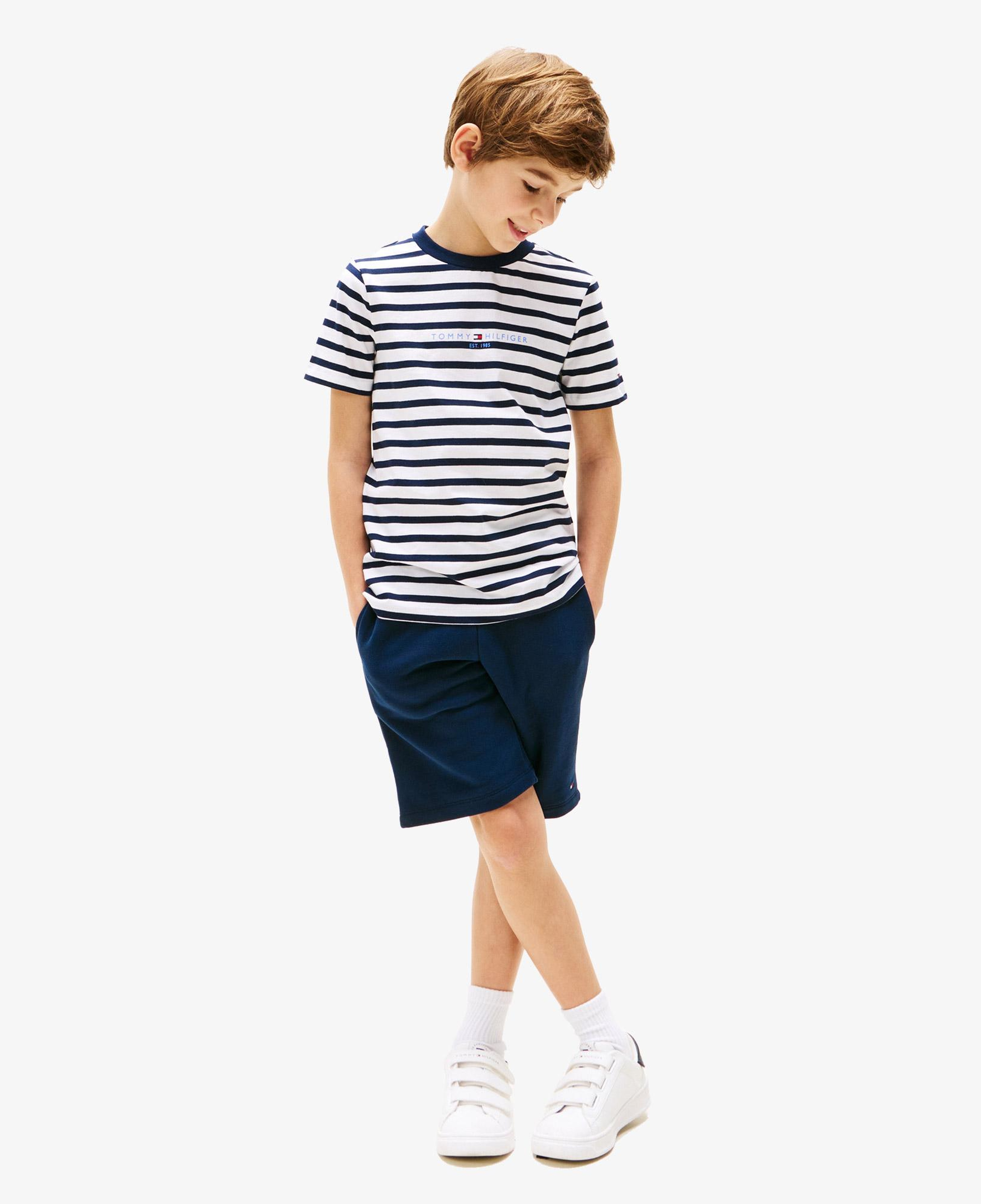 Tommy Hilfiger Çocuk Beyaz/Lacivert Şort Takım