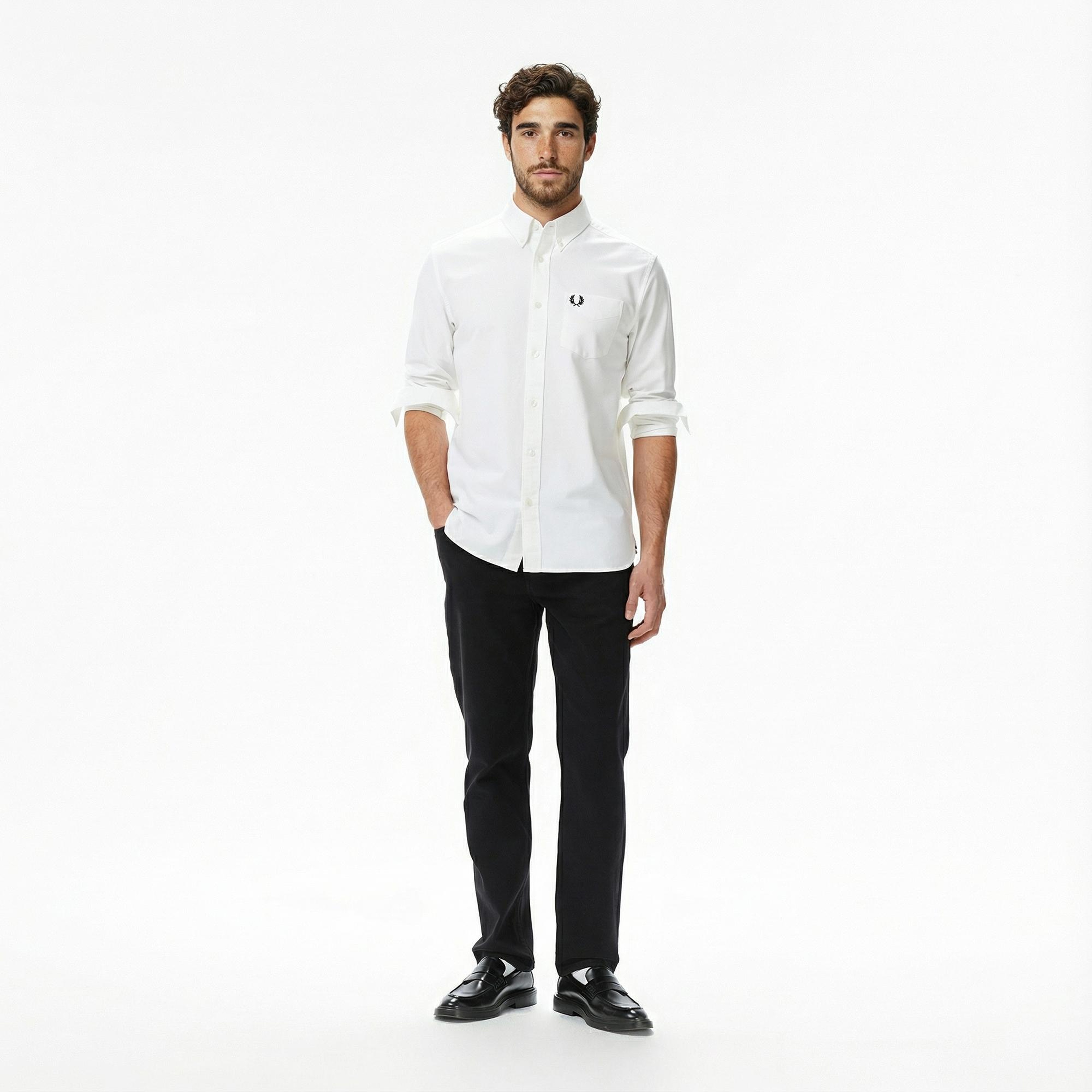Fred Perry Oxford Erkek Beyaz Gömlek