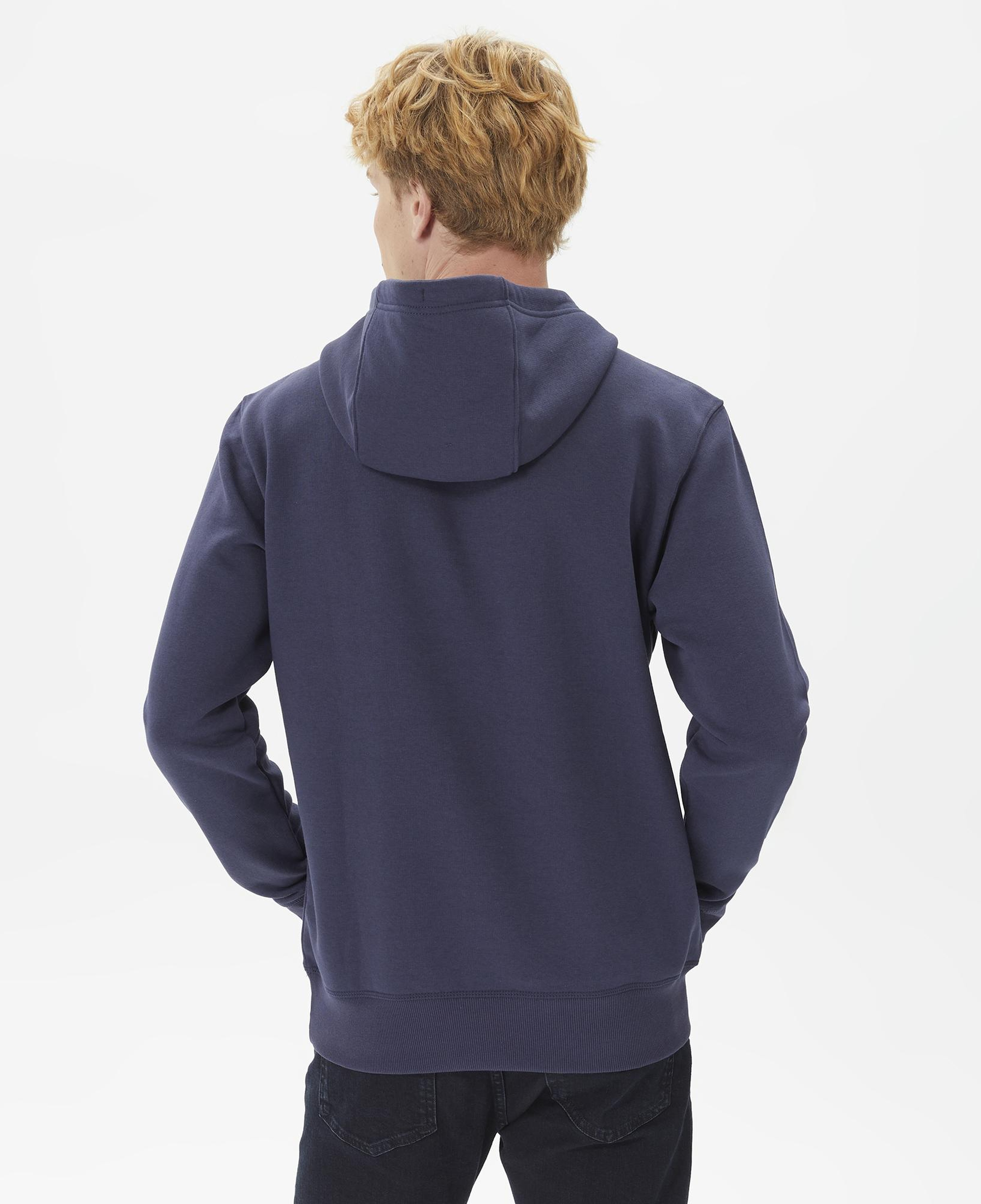 Tommy Jeans Regular Linear Hoodie Erkek Mavi Sweatshirt